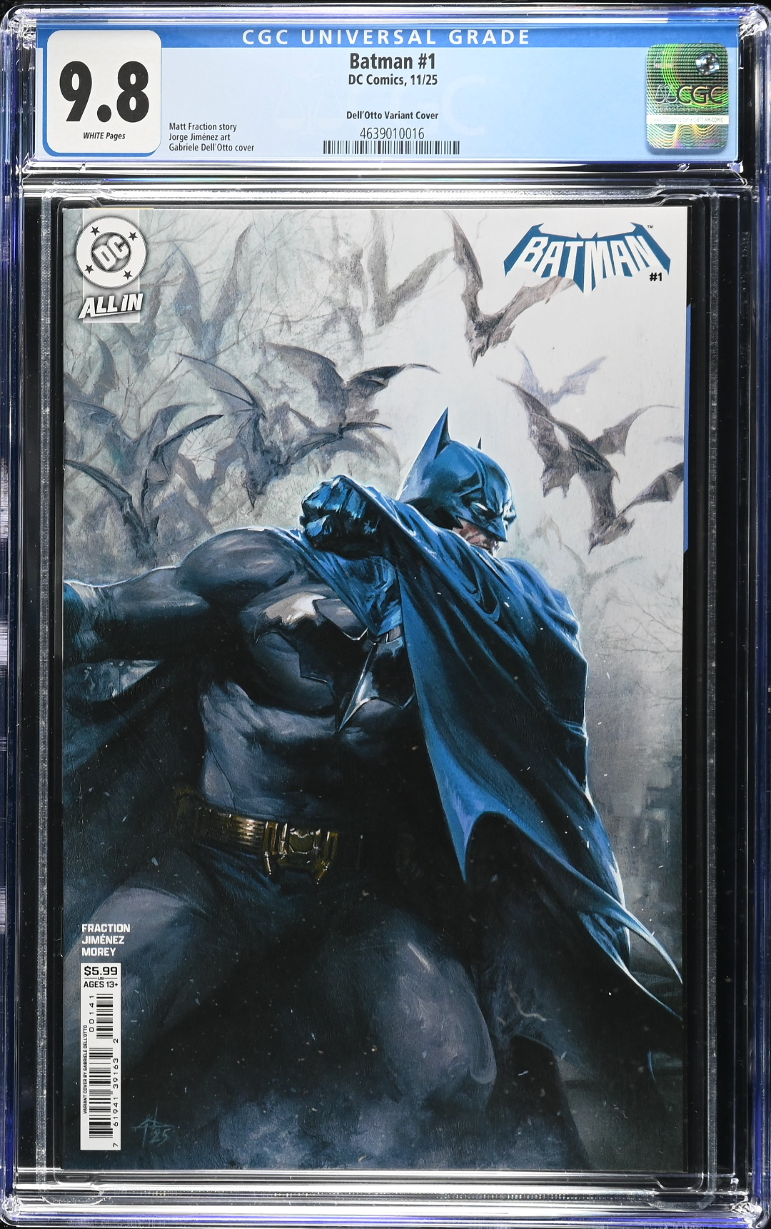 Batman #1 - Cover F - Dell'Otto Variant CGC 9.8