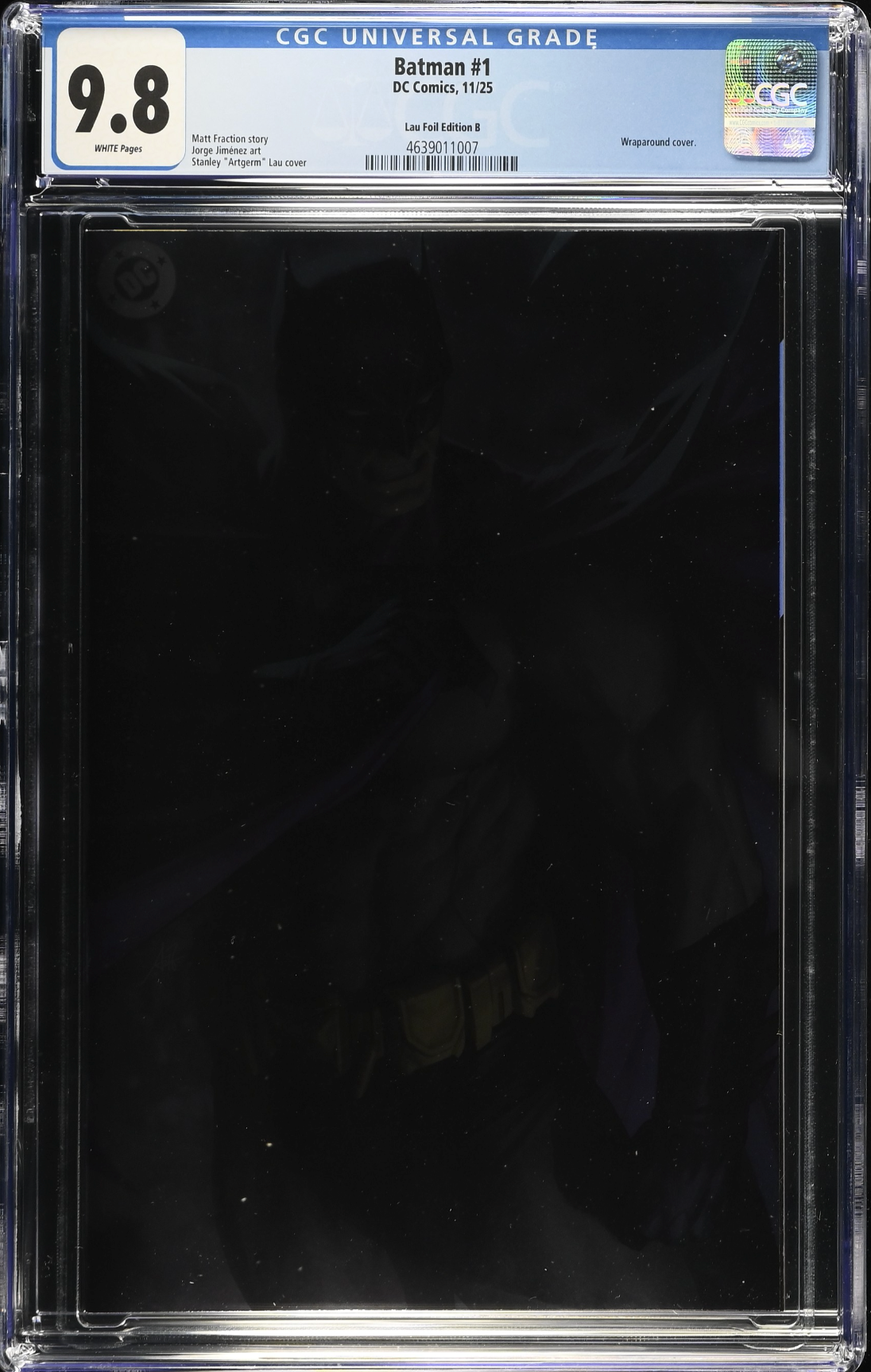 Batman #1 - Cover J - Artgerm DC Showcase Wraparound Foil Variant CGC 9.8