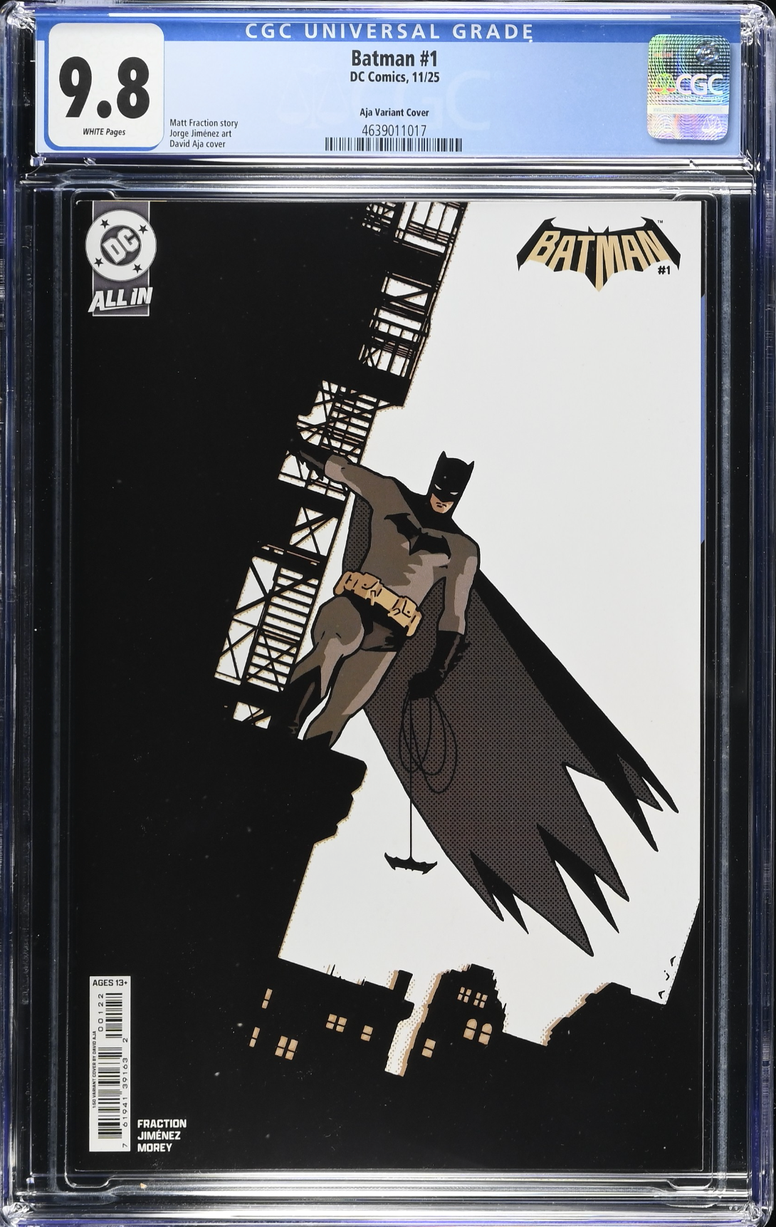 Batman #1 - Cover M - Aja 1:50 Retailer Incentive Variant CGC 9.8