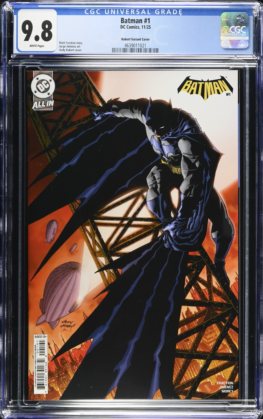 Batman #1 - Cover L - Kubert 1:25 Retailer Incentive Variant CGC 9.8