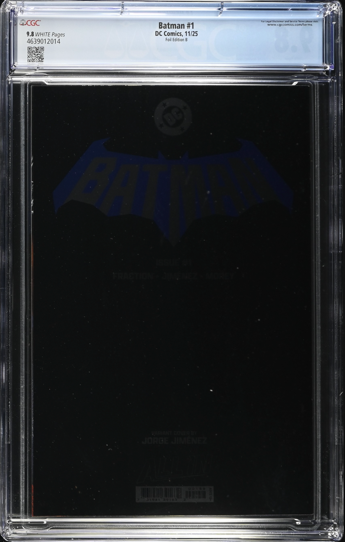 Batman #1 - Cover N - Jimenez Blind Bag Alternate Foil Variant CGC 9.8