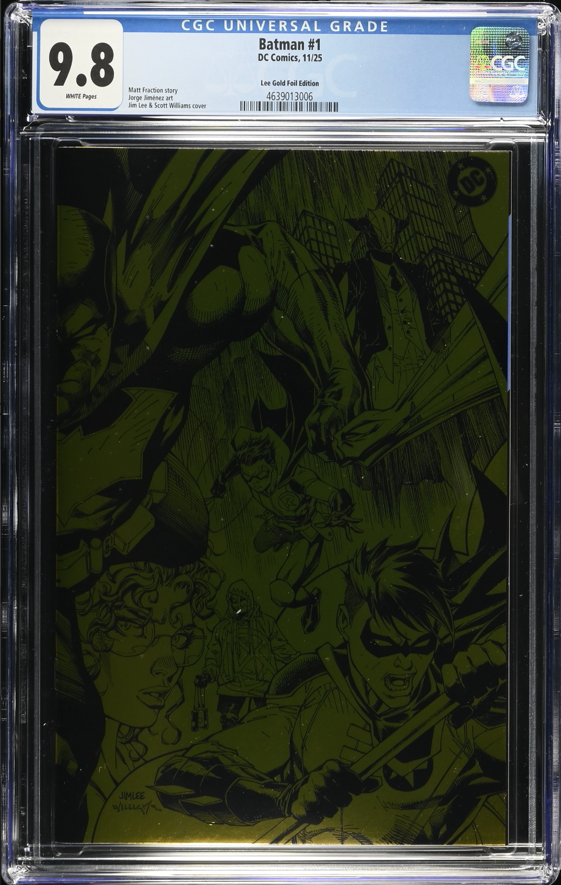 Batman #1 - Cover N - Jim Lee Blind Bag 1:500 Gold Foil Retailer Incentive Variant CGC 9.8