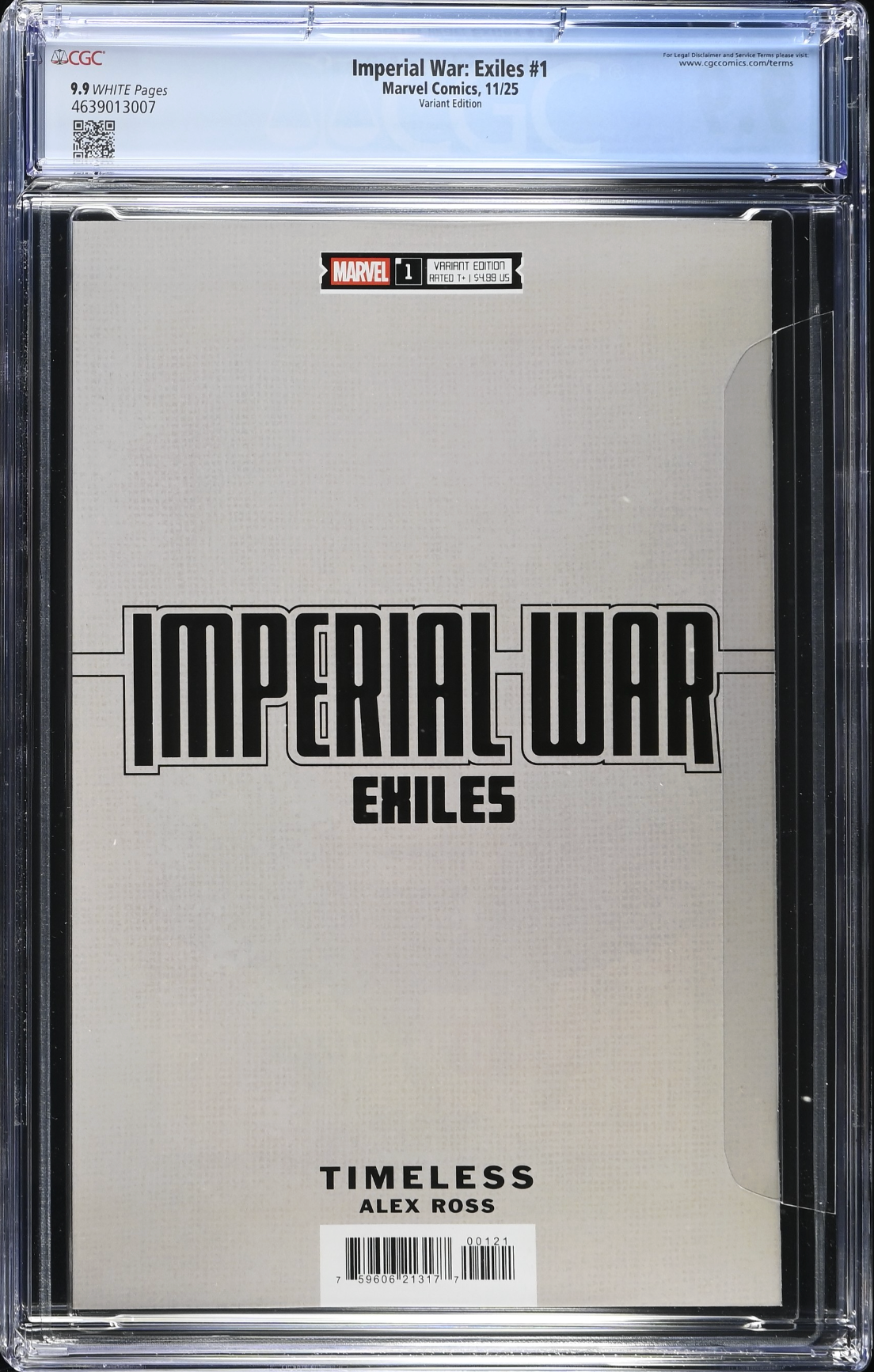 Imperial War: Exiles #1 Ross Timeless Variant CGC 9.9
