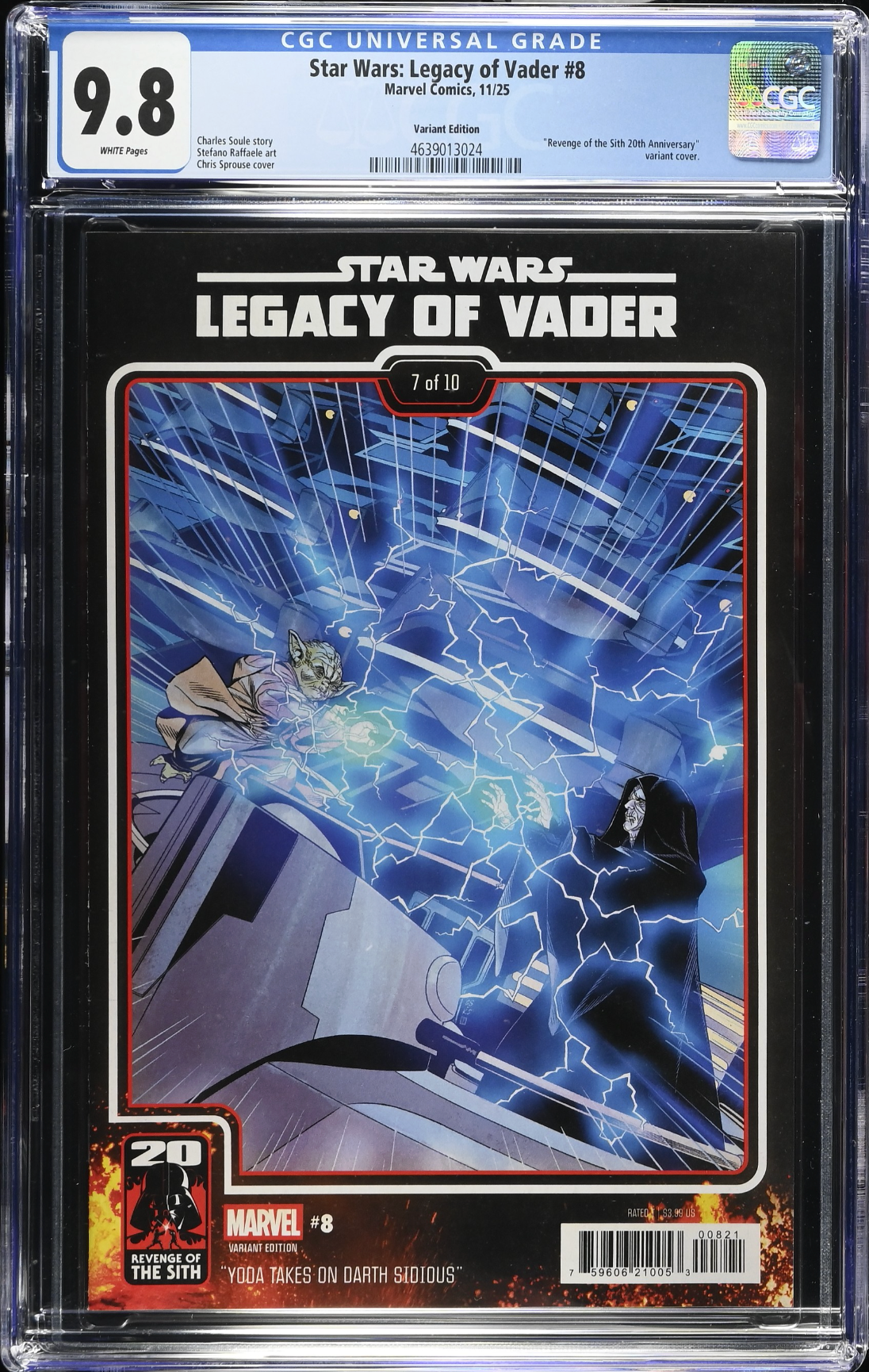 Star Wars: Legacy of Vader #8 Sprouse Variant CGC 9.8