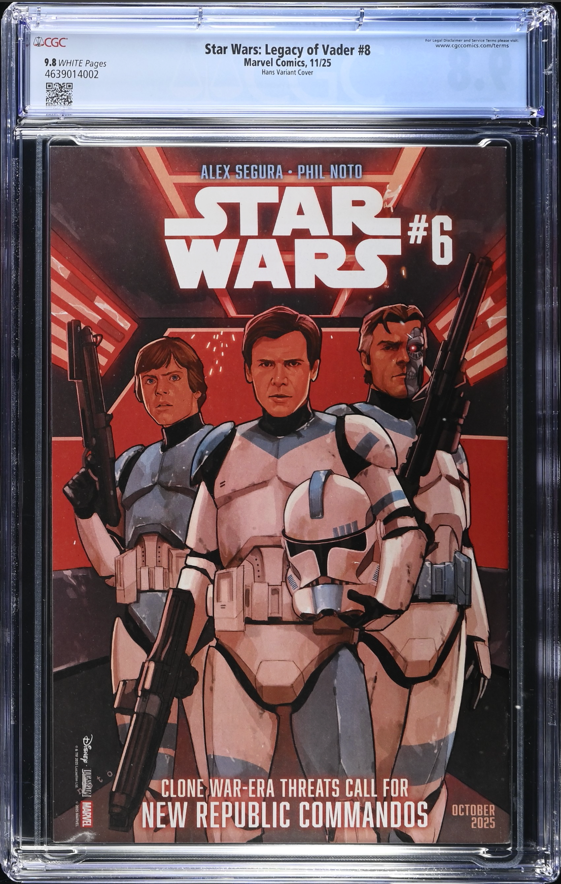Star Wars: Legacy of Vader #8 Hans Variant CGC 9.8