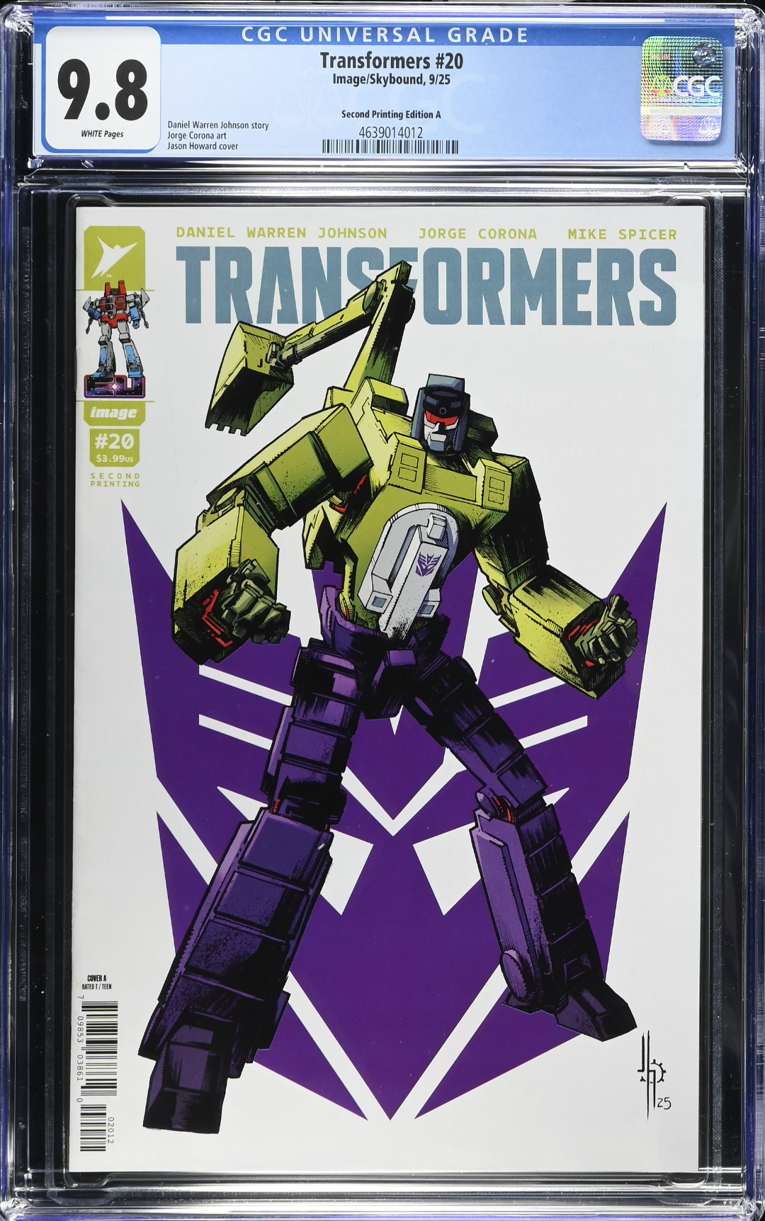 Transformers #20 Second Printing - Cover A - CGC 9.8
