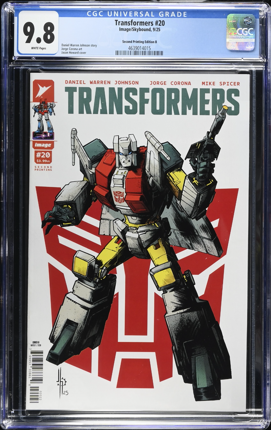 Transformers #20 Second Printing - Cover B - CGC 9.8