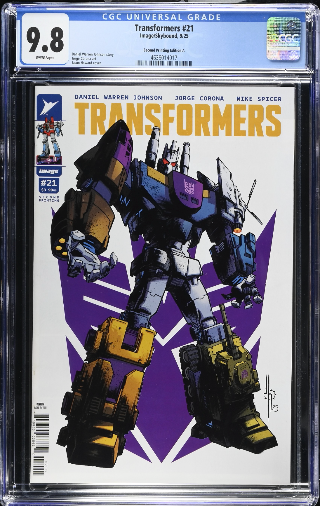 Transformers #21 Second Printing - Cover A - CGC 9.8