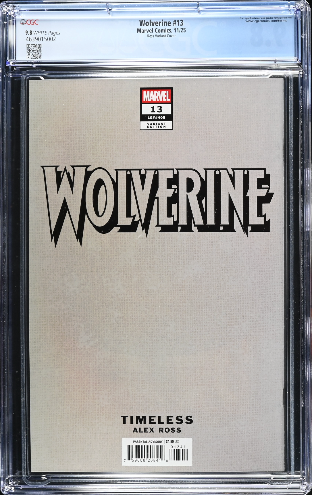 Wolverine #13 Ross Timeless Variant CGC 9.8