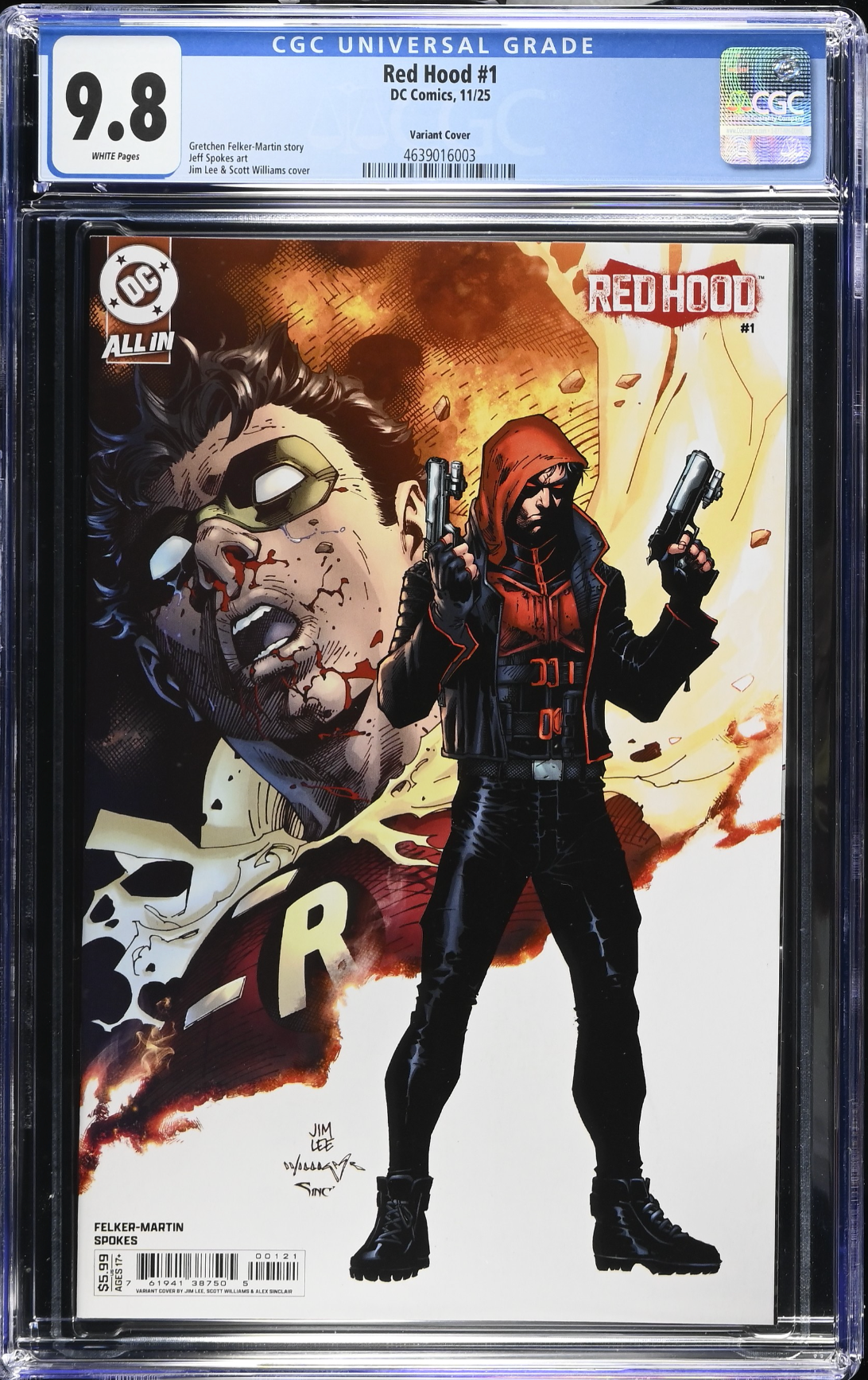 Red Hood #1 Jim Lee Variant CGC 9.8