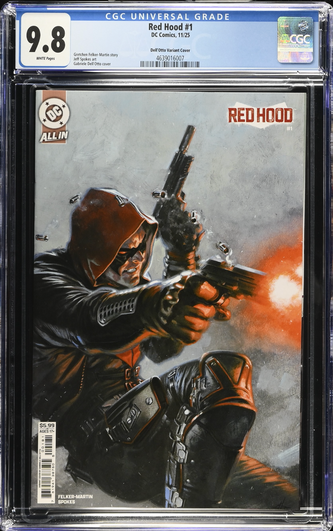 Red Hood #1 Dell'Otto Variant CGC 9.8