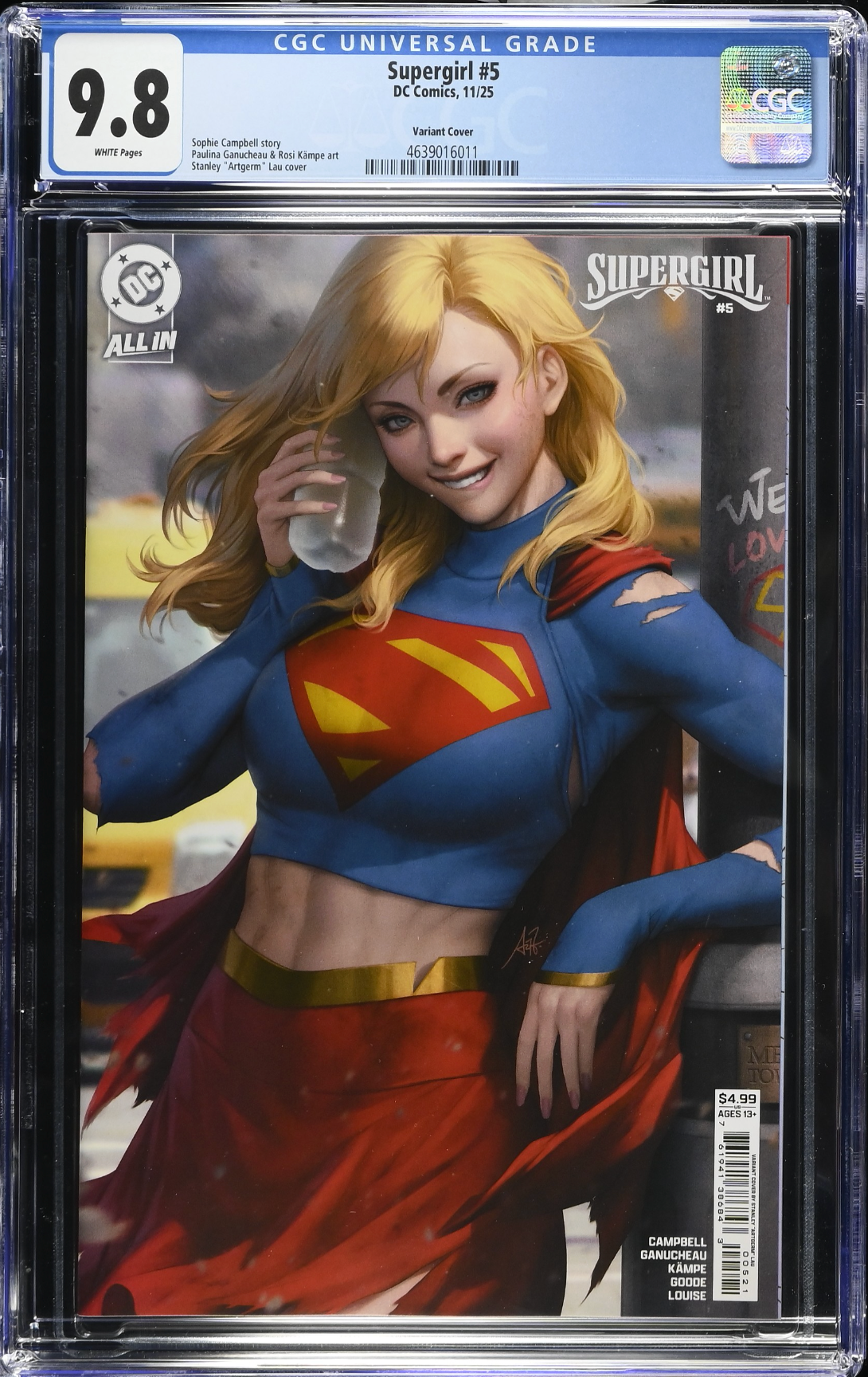 Supergirl #5 Artgerm Variant CGC 9.8