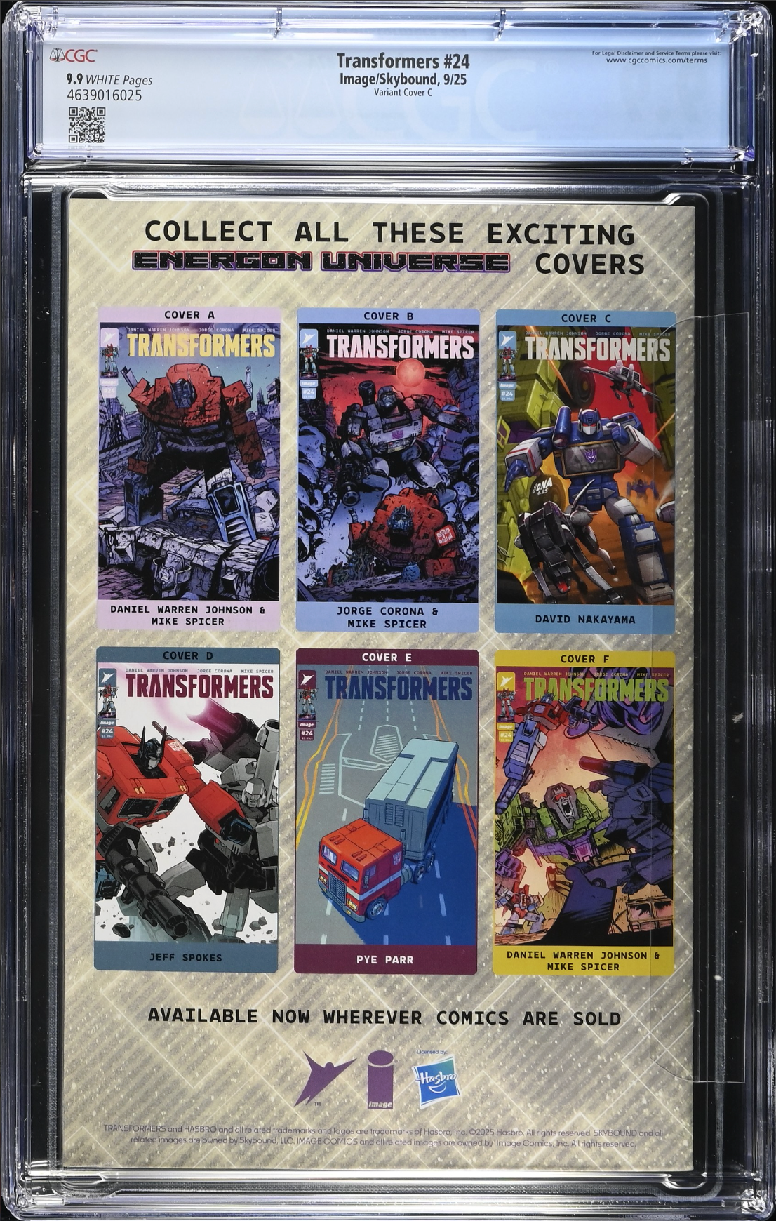 Transformers #24 Nakayama 1:10 Retailer Incentive Variant CGC 9.9