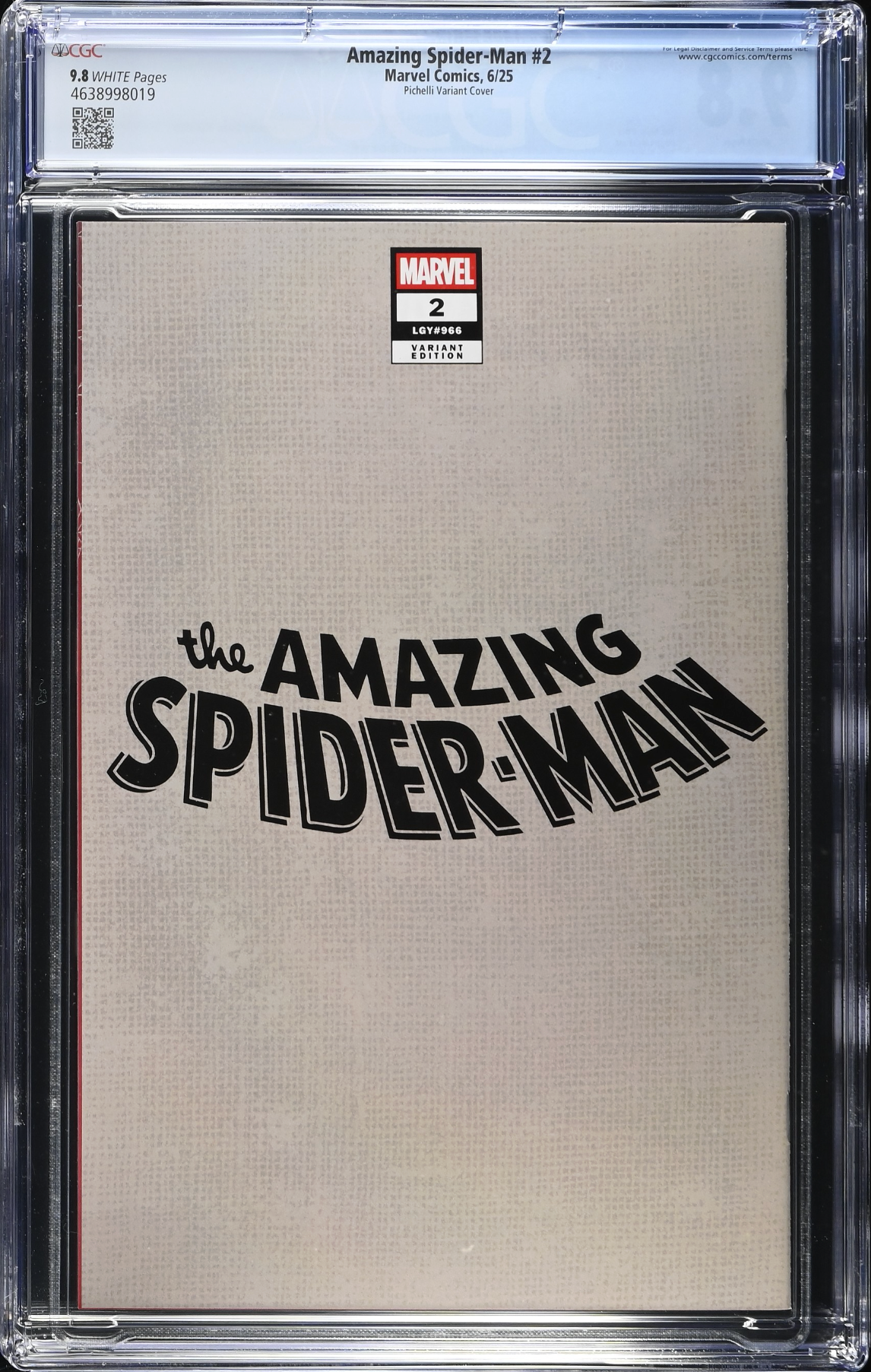 Amazing Spider-Man #2 Pichelli One Per Store 616 Day Retailer Incentive Variant CGC 9.8