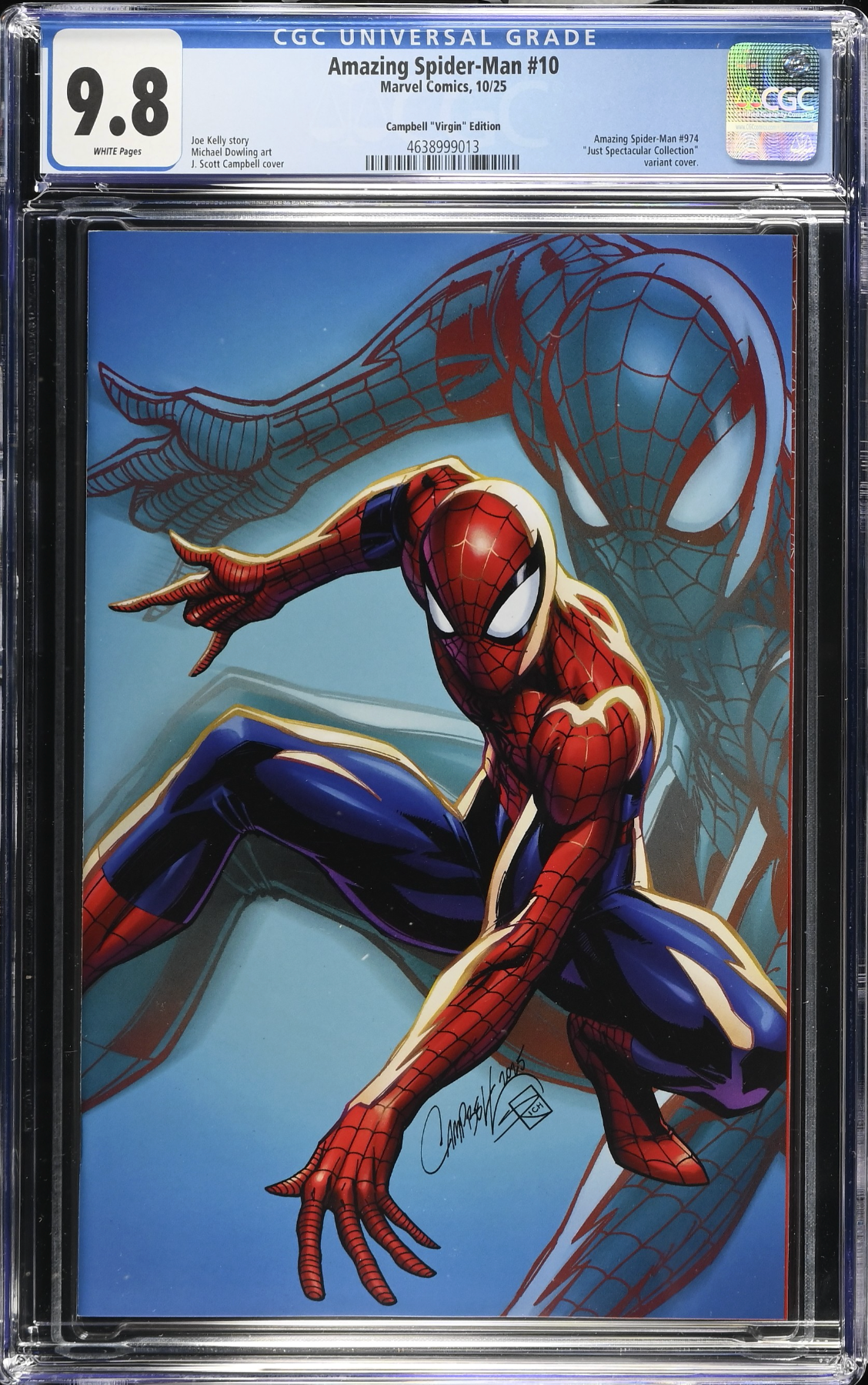 Amazing Spider-Man #10 Campbell 1:100 Virgin Retailer Incentive Variant CGC 9.8