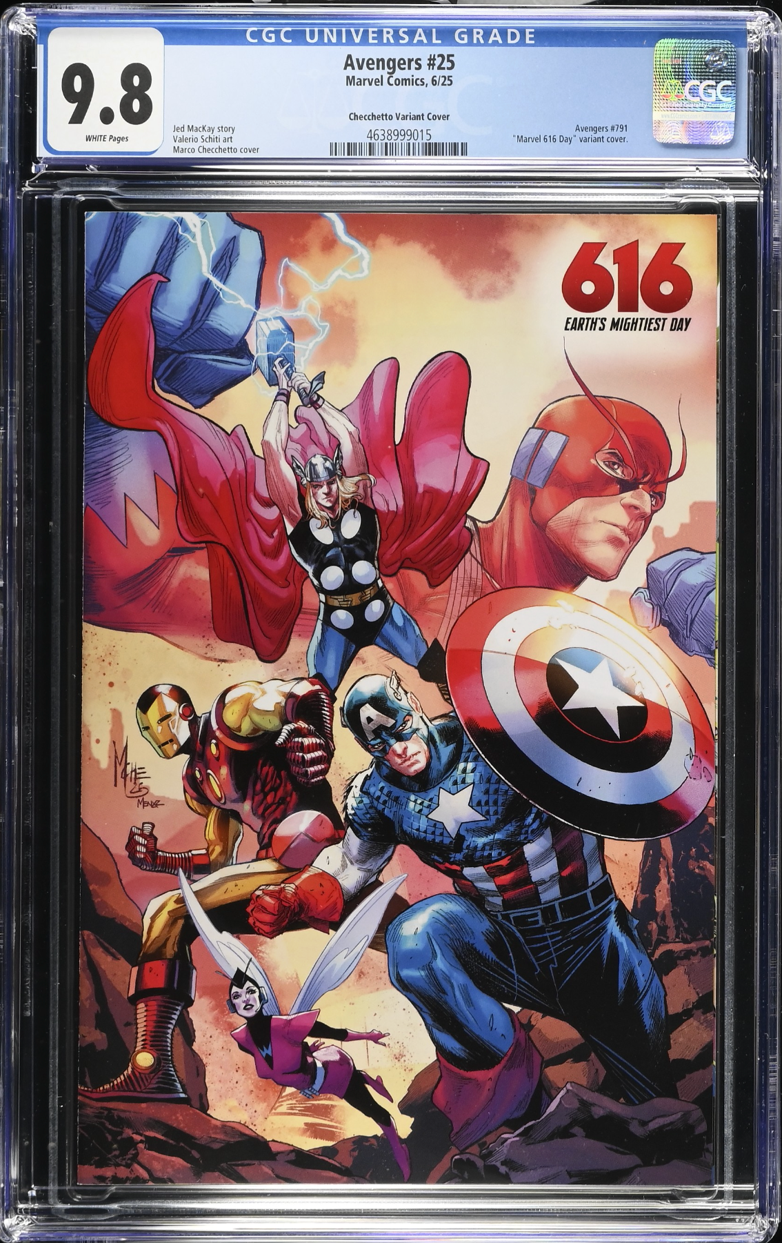 Avengers #25 Checchetto Marvel 616 Day 2025 Retailer Incentive Variant CGC 9.8