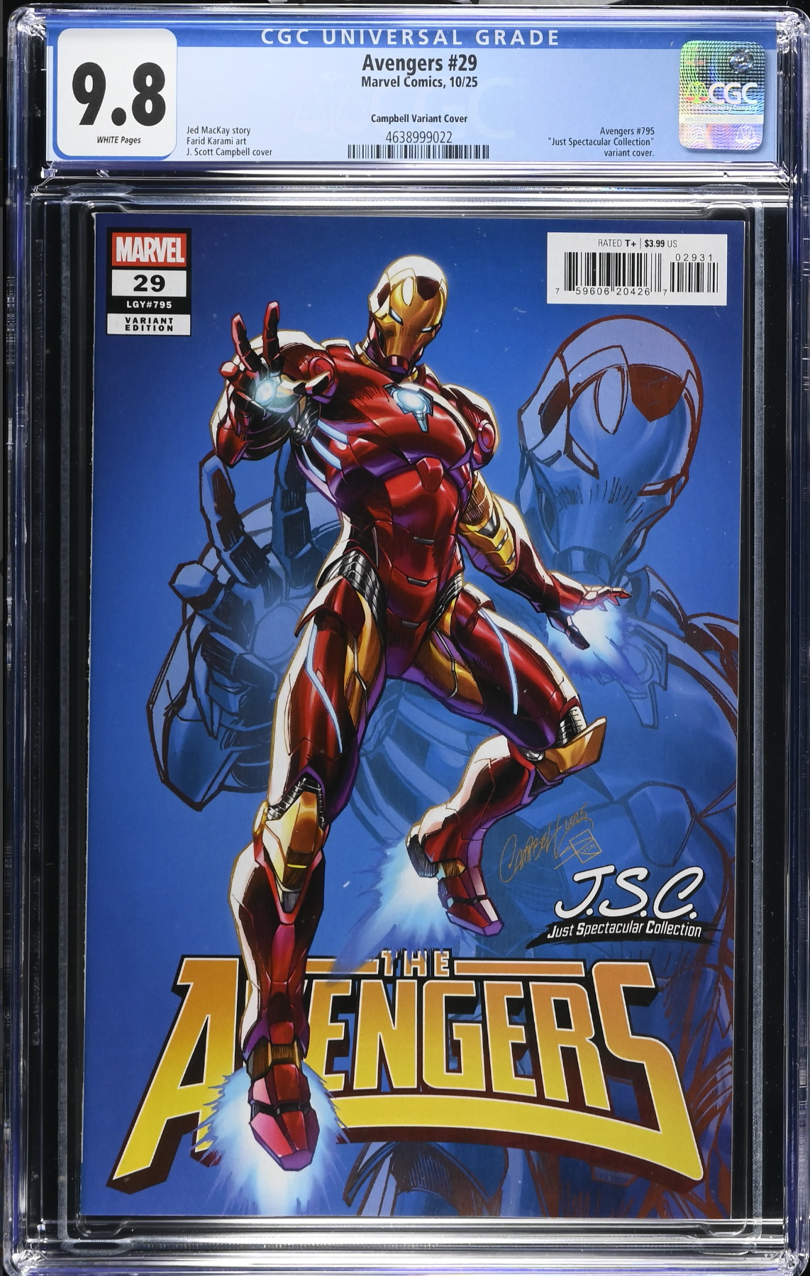 Avengers #29 Campbell Variant CGC 9.8