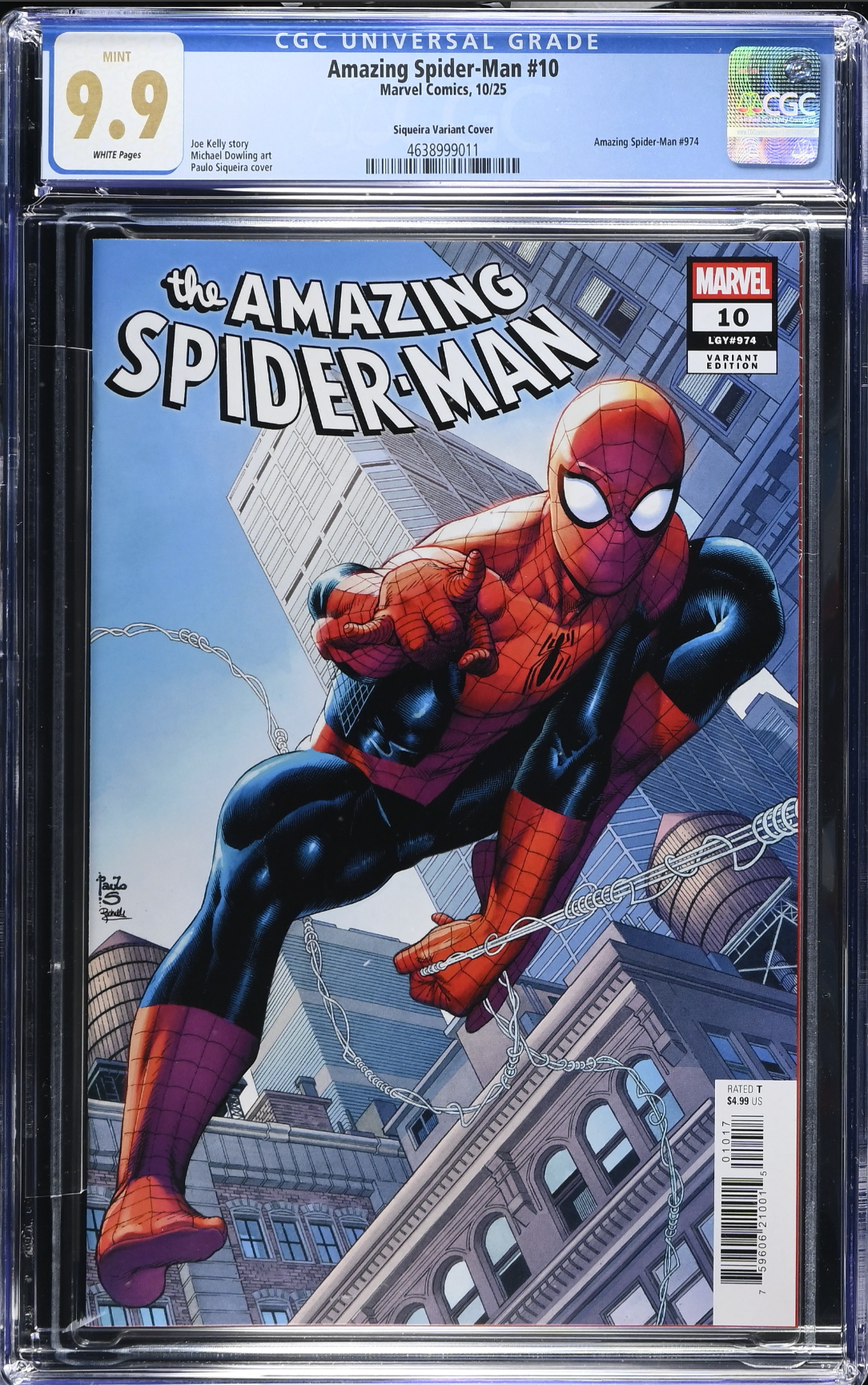 Amazing Spider-Man #10 Siqueira 1:25 Retailer Incentive Variant CGC 9.9