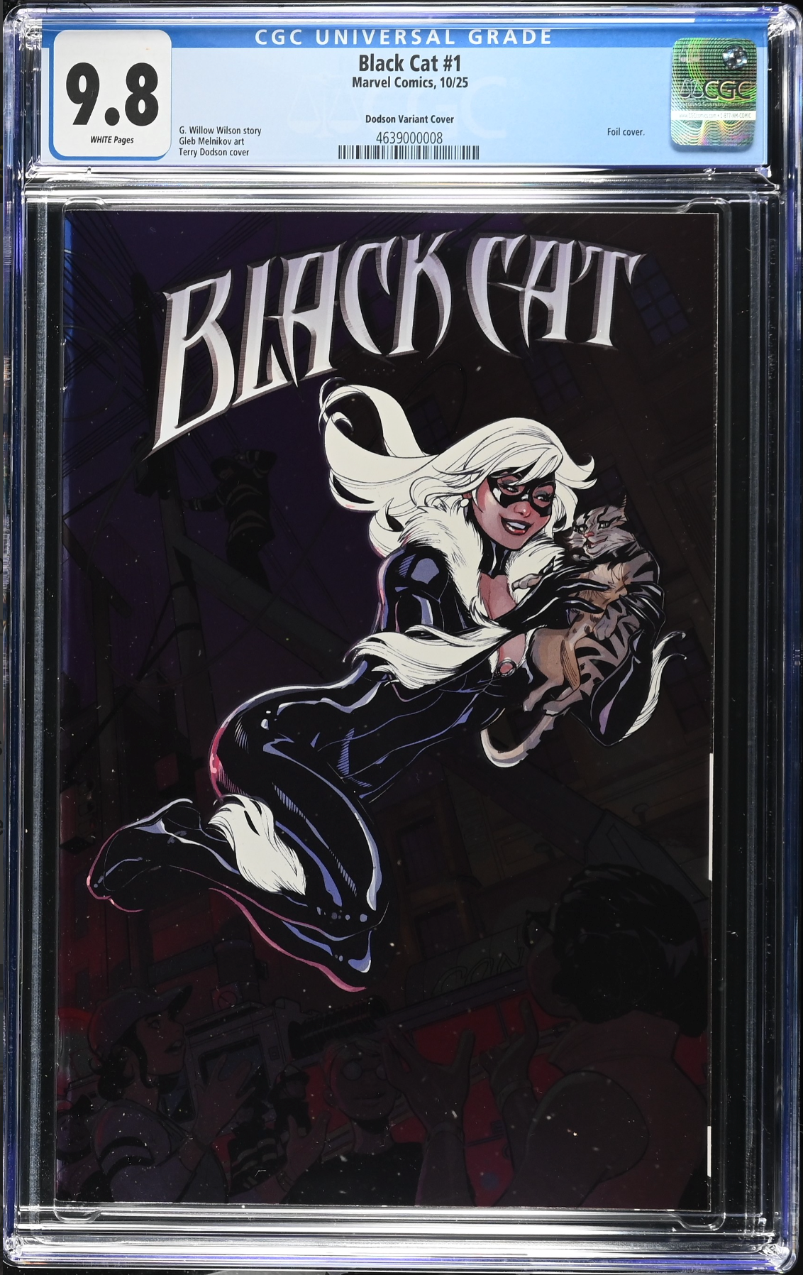 Black Cat #1 Dodson Foil Variant CGC 9.8