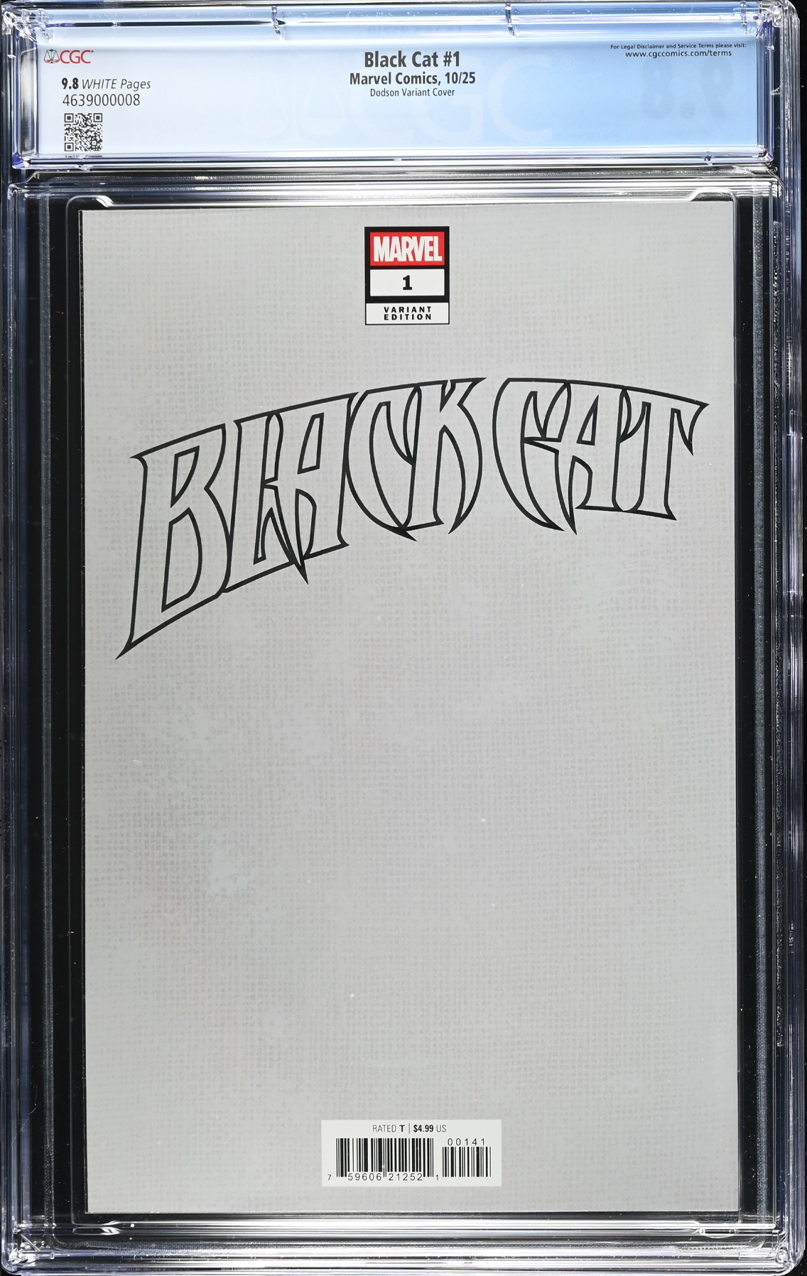 Black Cat #1 Dodson Foil Variant CGC 9.8