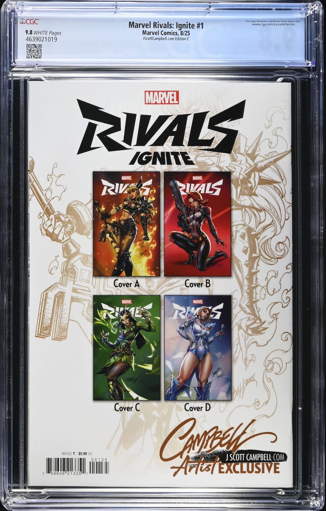 Marvel Rivals: Ignite #1 J. Scott Campbell Exclusive C - Mantis - CGC 9.8