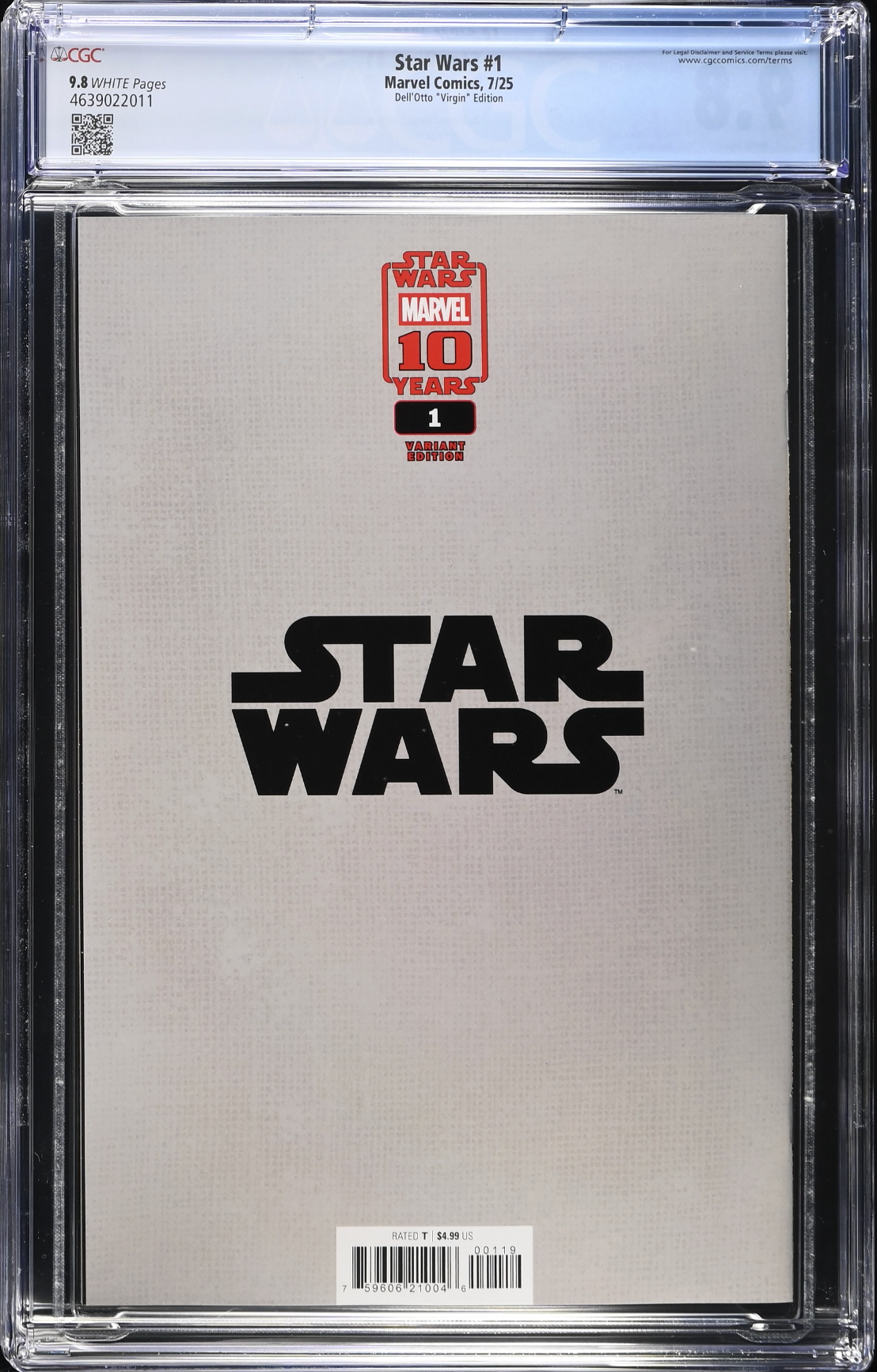 Star Wars #1 Dell'Otto 1:100 Virgin Retailer Incentive Variant CGC 9.8