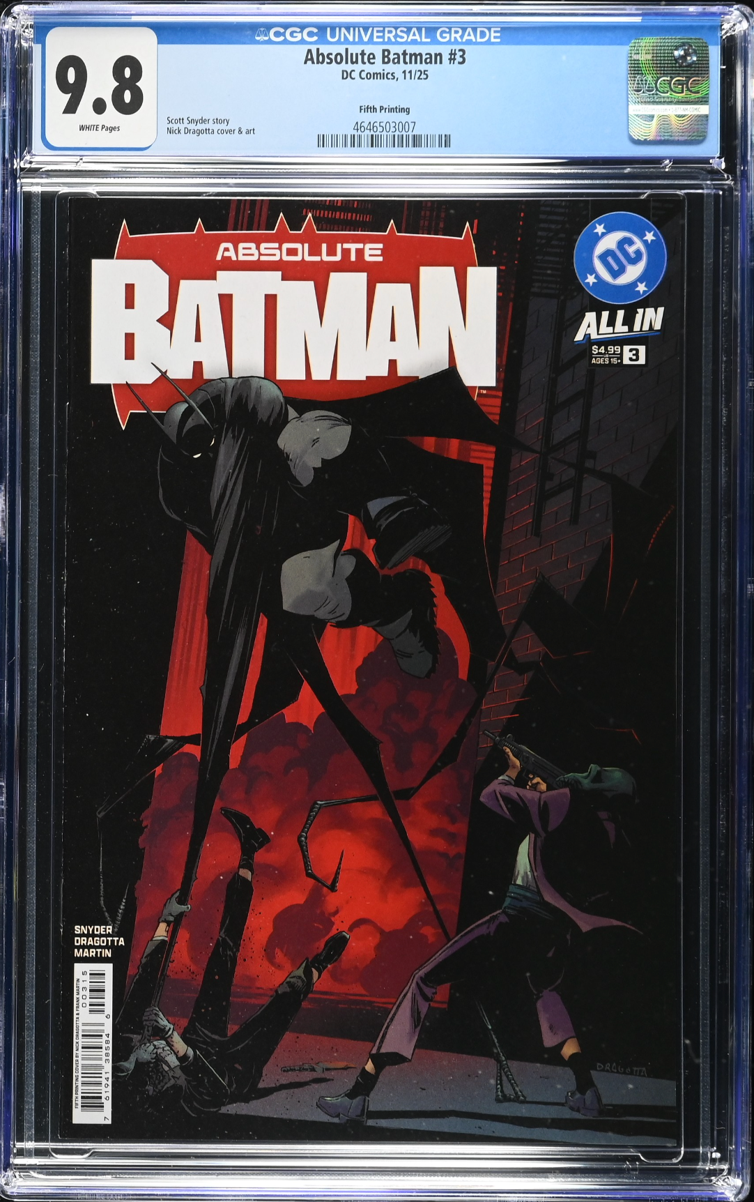 Absolute Batman #3 Fifth Printing CGC 9.8