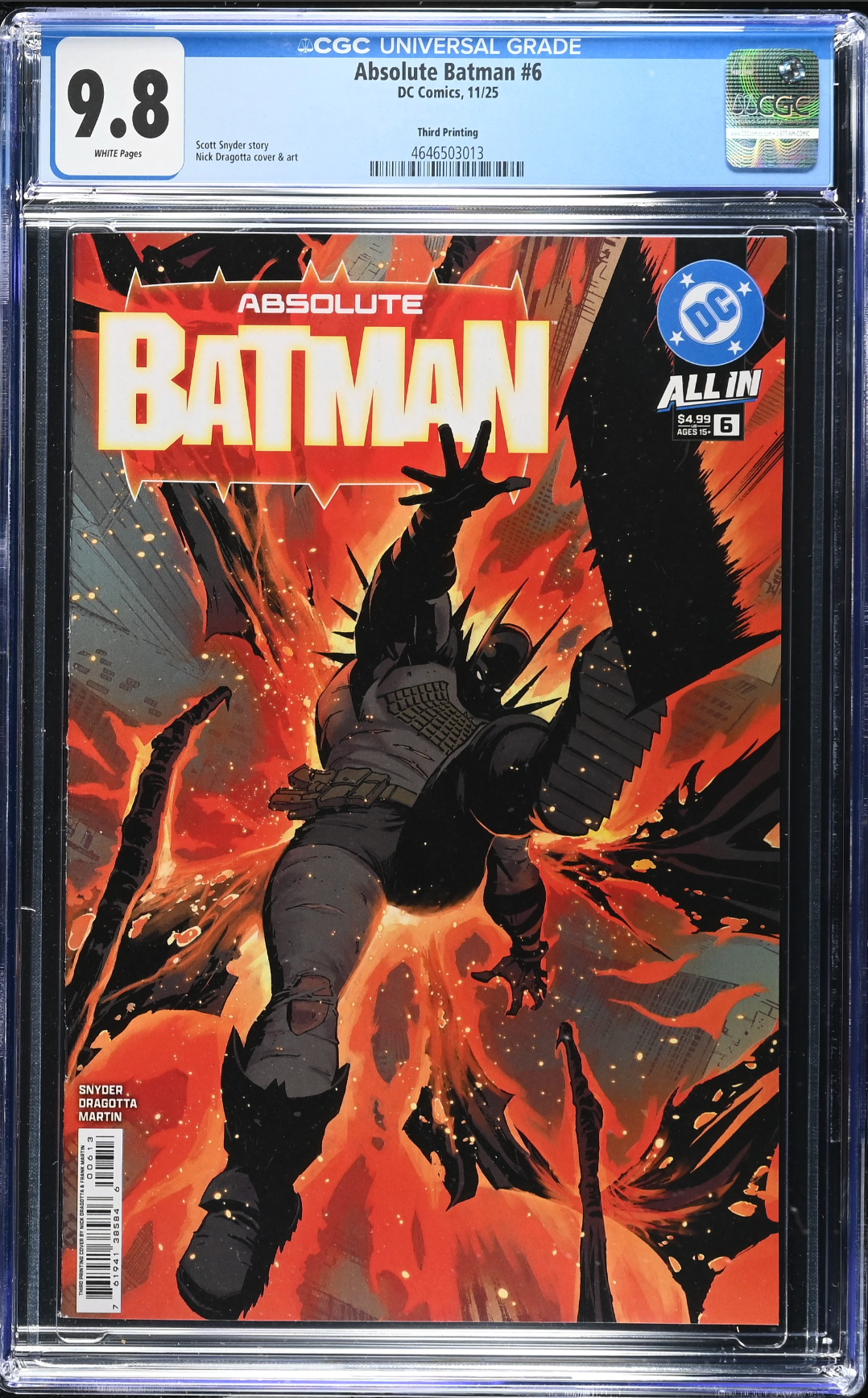 Absolute Batman #6 Third Printing CGC 9.8