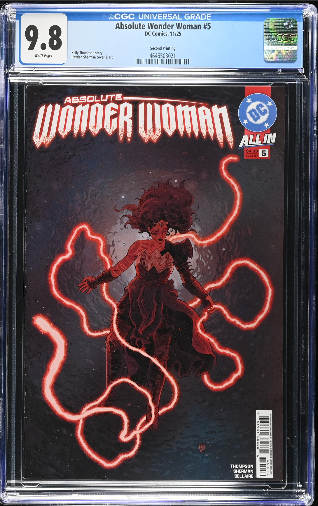 Absolute Wonder Woman #5 Second Printing CGC 9.8