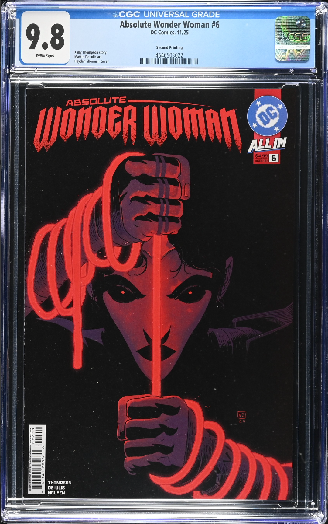 Absolute Wonder Woman #6 Second Printing CGC 9.8