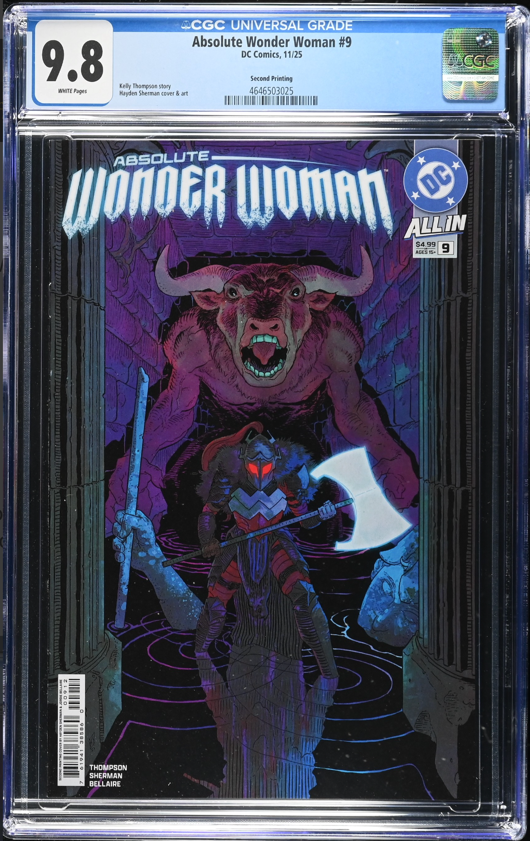 Absolute Wonder Woman #9 Second Printing CGC 9.8