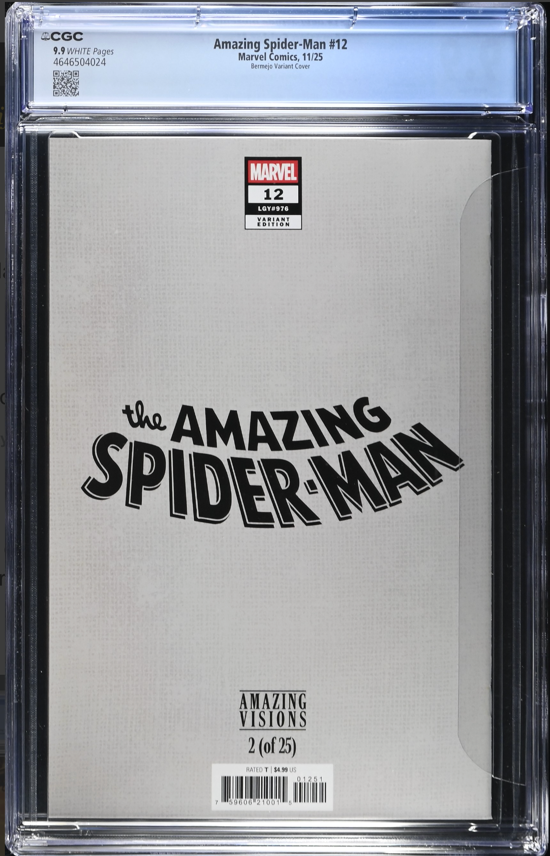 Amazing Spider-Man #12 Bermejo Variant CGC 9.9