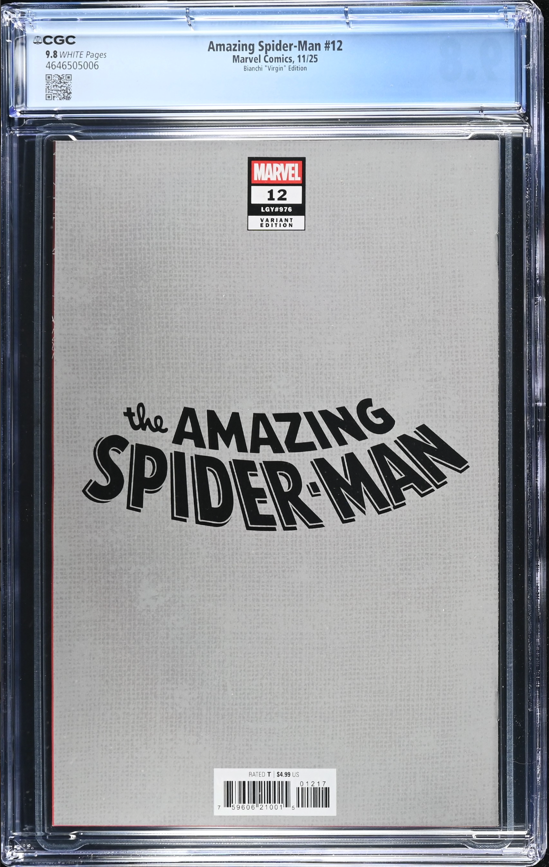 Amazing Spider-Man #12 Bianchi 1:50 Virgin Retailer Incentive Variant CGC 9.8