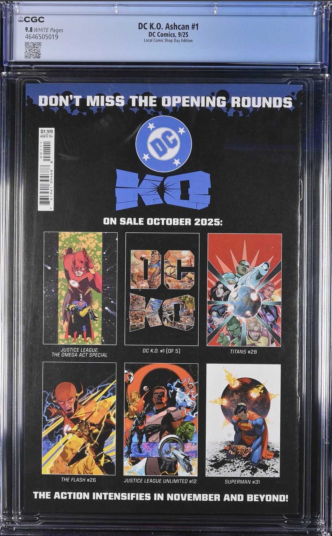 DC K.O. LCSD 2025 Ashcan Special Edition #1 CGC 9.8