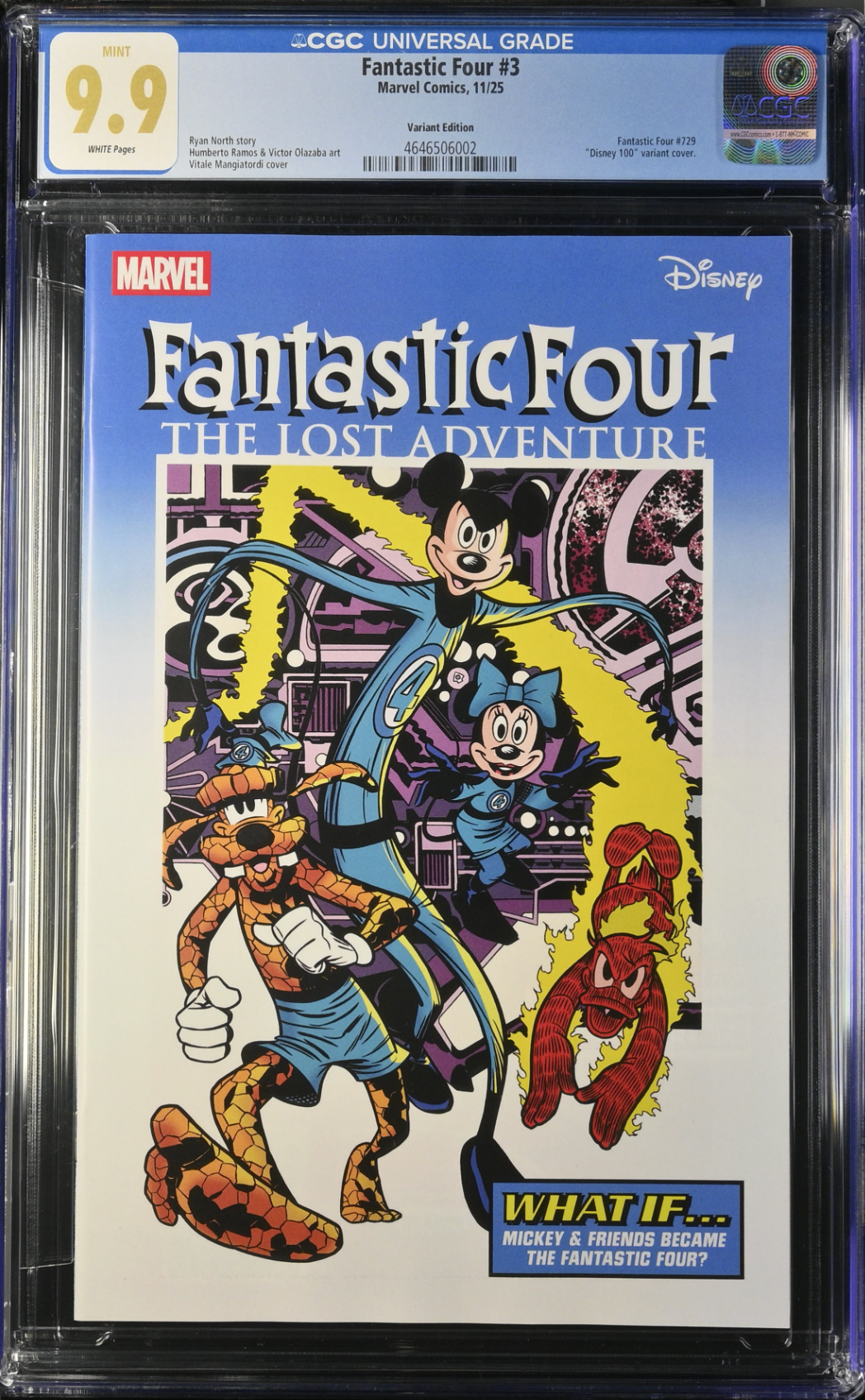 Fantastic Four #3 Disney Variant CGC 9.9