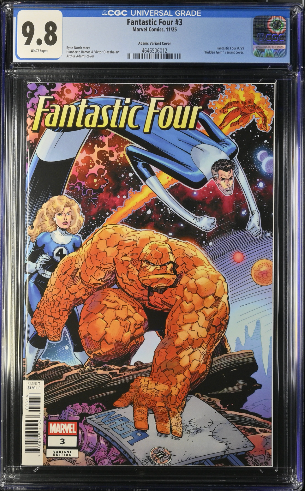 Fantastic Four #3 Adams 1:50 Retailer Incentive Variant CGC 9.8