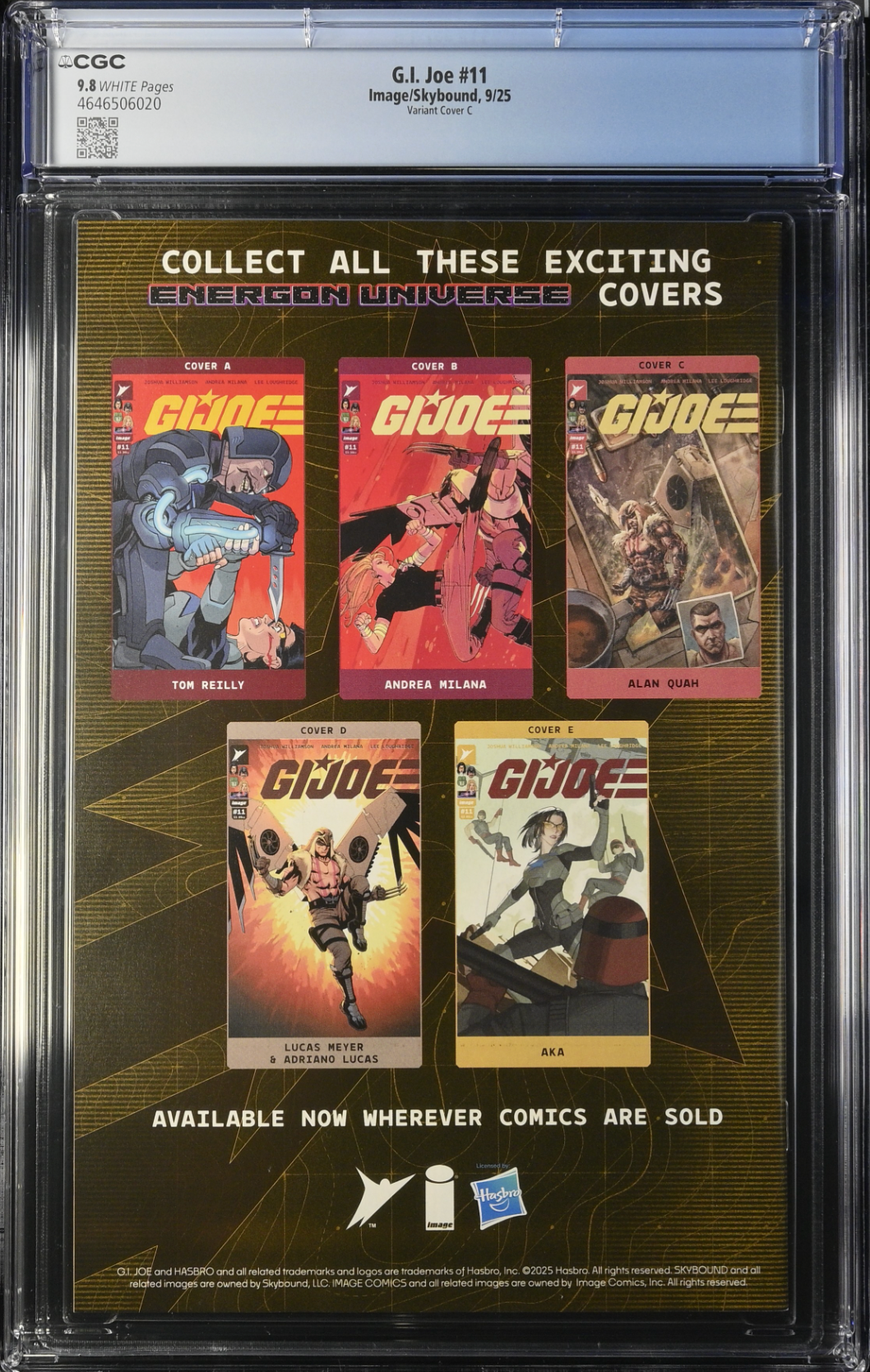 G.I. Joe #11 Quah 1:10 Retailer Incentive Variant CGC 9.8