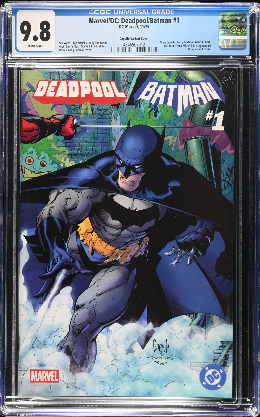 Marvel/DC: Deadpool/Batman #1 Capullo Wraparound Variant CGC 9.8