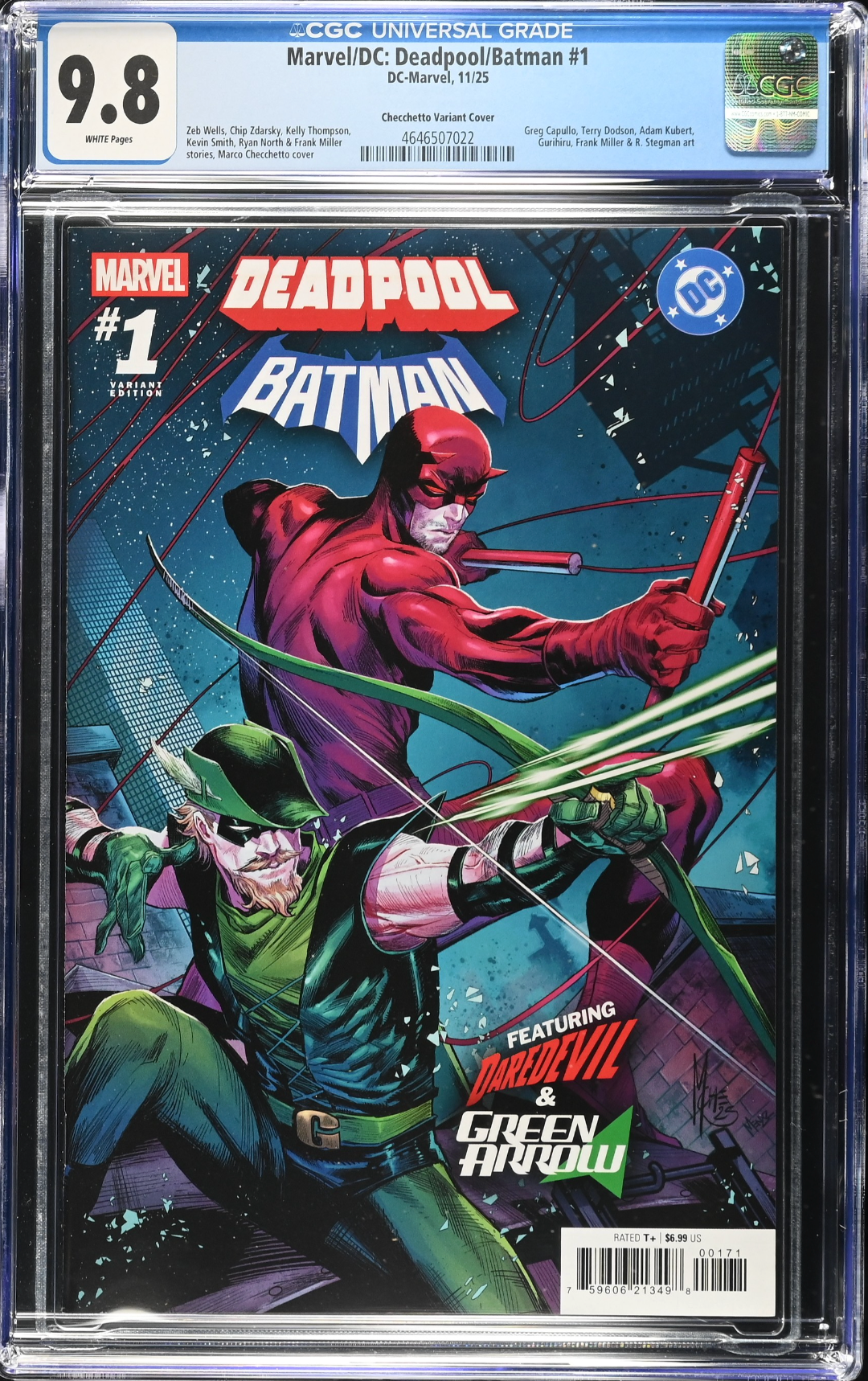Marvel/DC: Deadpool/Batman #1 Checchetto Variant CGC 9.8