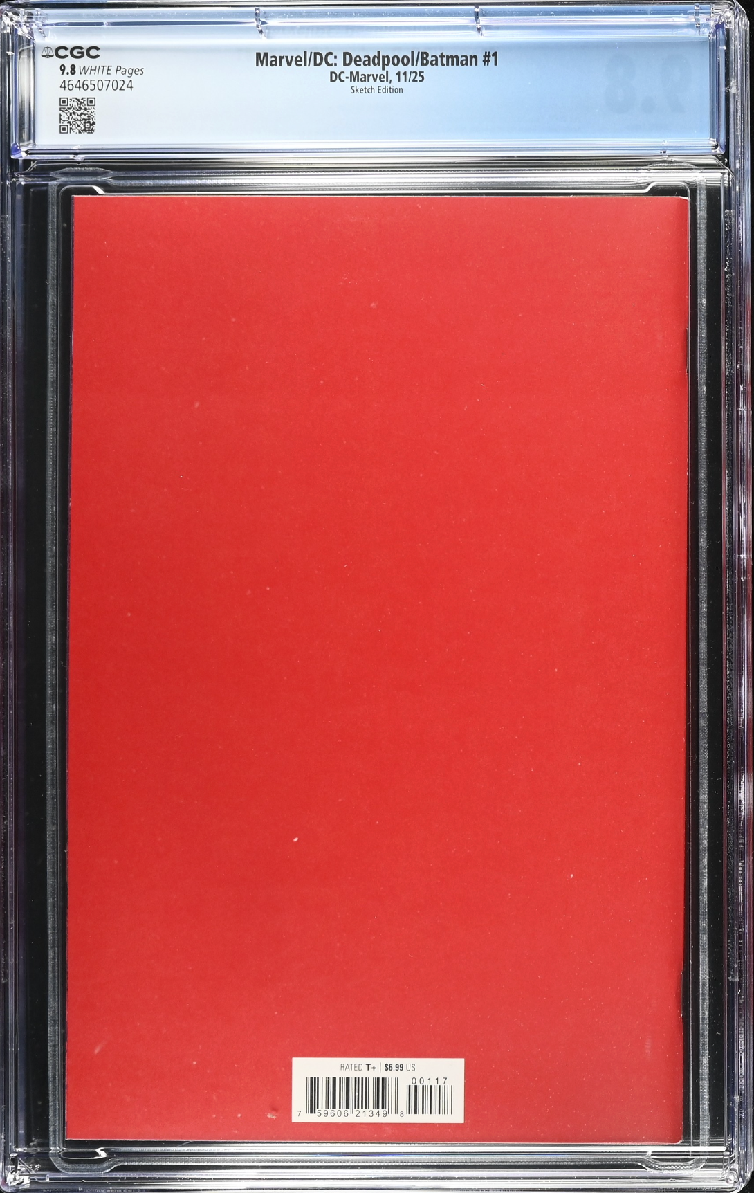 Marvel/DC: Deadpool/Batman #1 Blank Sketch Variant CGC 9.8