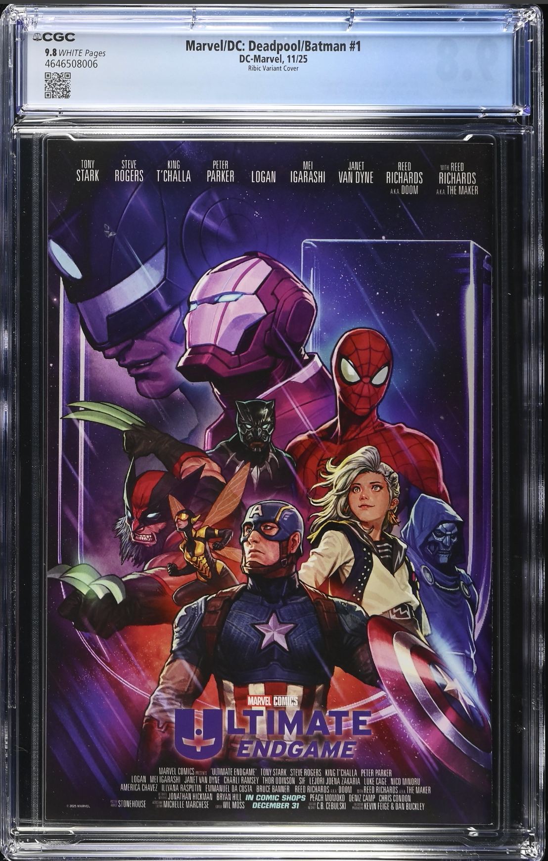 Marvel/DC: Deadpool/Batman #1 Ribic Variant CGC 9.8