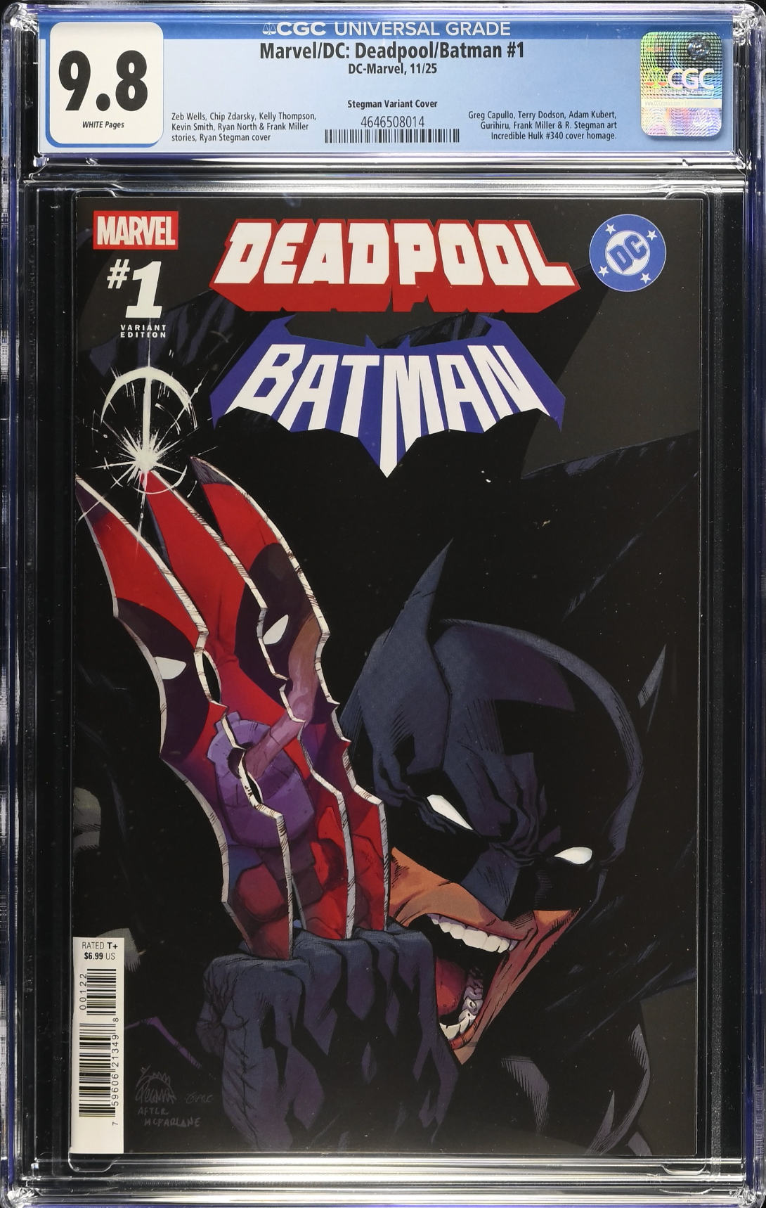 Marvel/DC: Deadpool/Batman #1 Stegman Homage Variant CGC 9.8