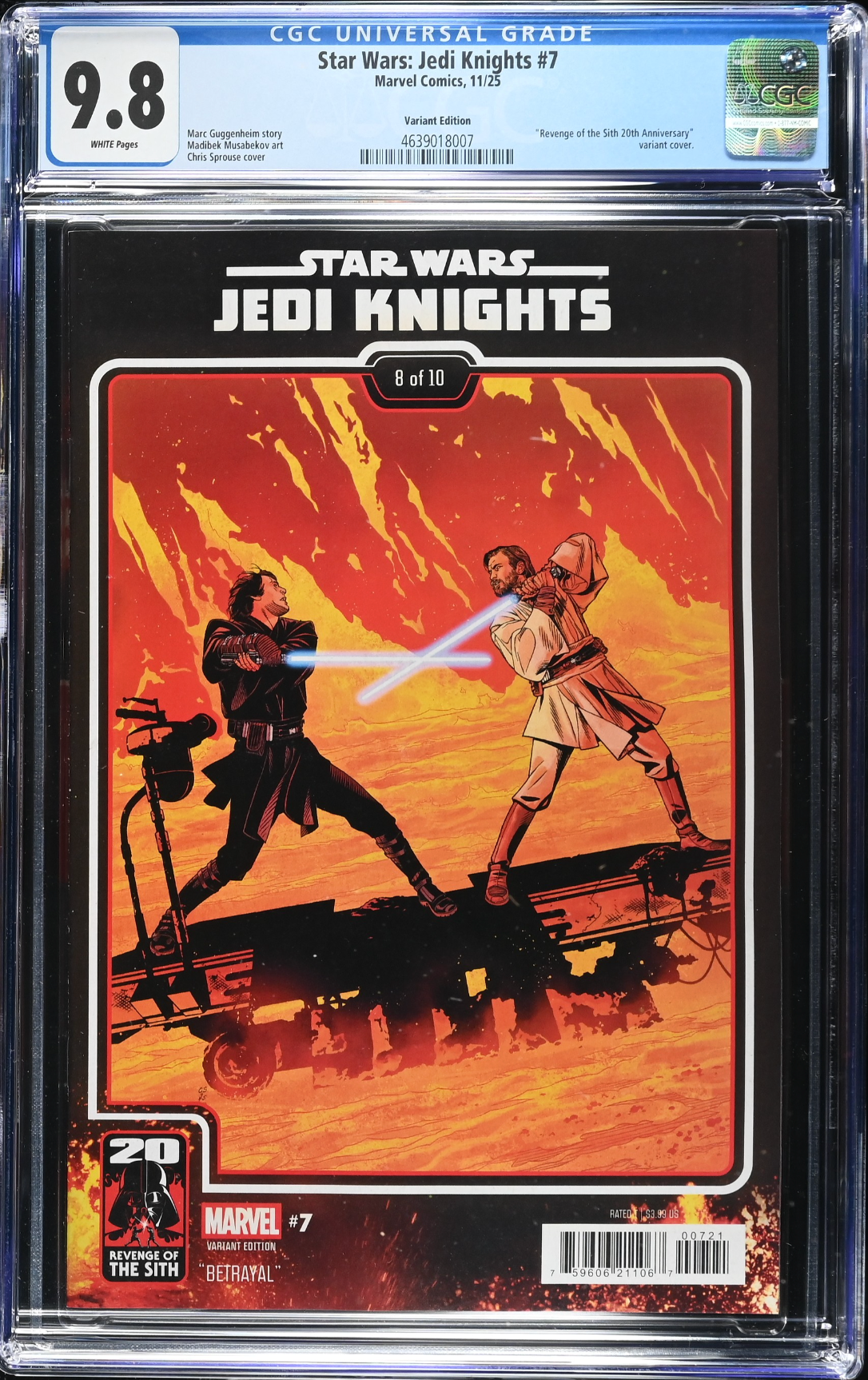 Star Wars: Jedi Knights #7 Sprouse Variant CGC 9.8