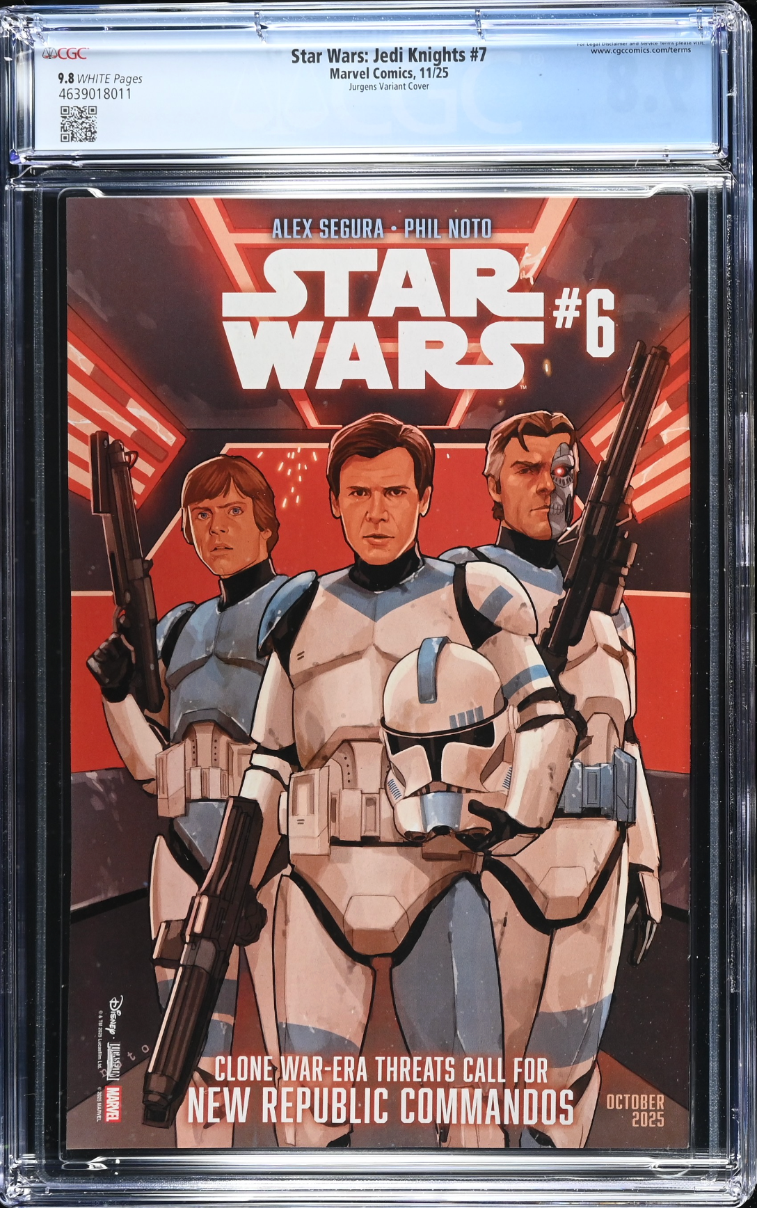 Star Wars: Jedi Knights #7 Jurgens Variant CGC 9.8