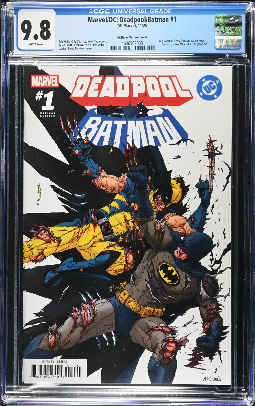 Marvel/DC: Deadpool/Batman #1 McNiven 1:25 Retailer Incentive Variant CGC 9.8