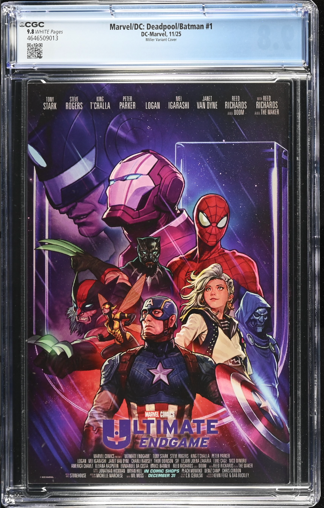 Marvel/DC: Deadpool/Batman #1 Miller 1:50 Retailer Incentive Variant CGC 9.8