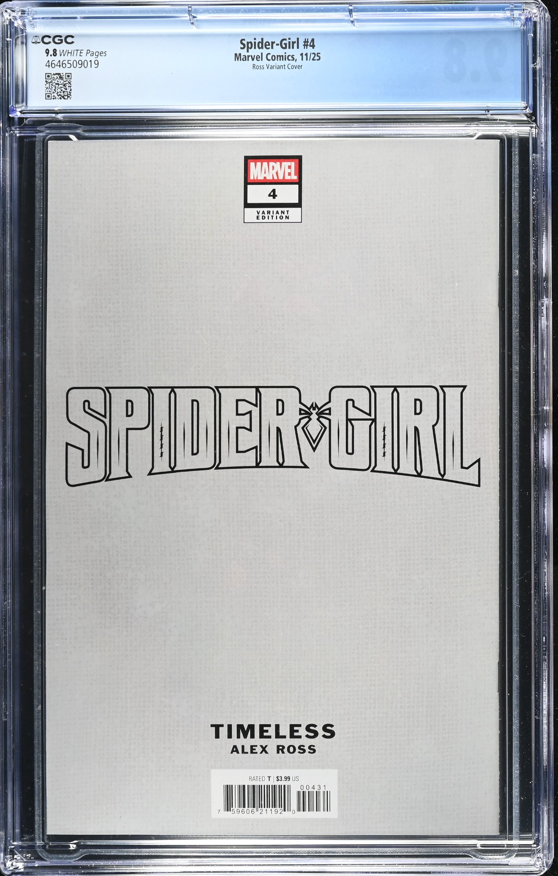 Spider-Girl #4 Ross Timeless Variant CGC 9.8