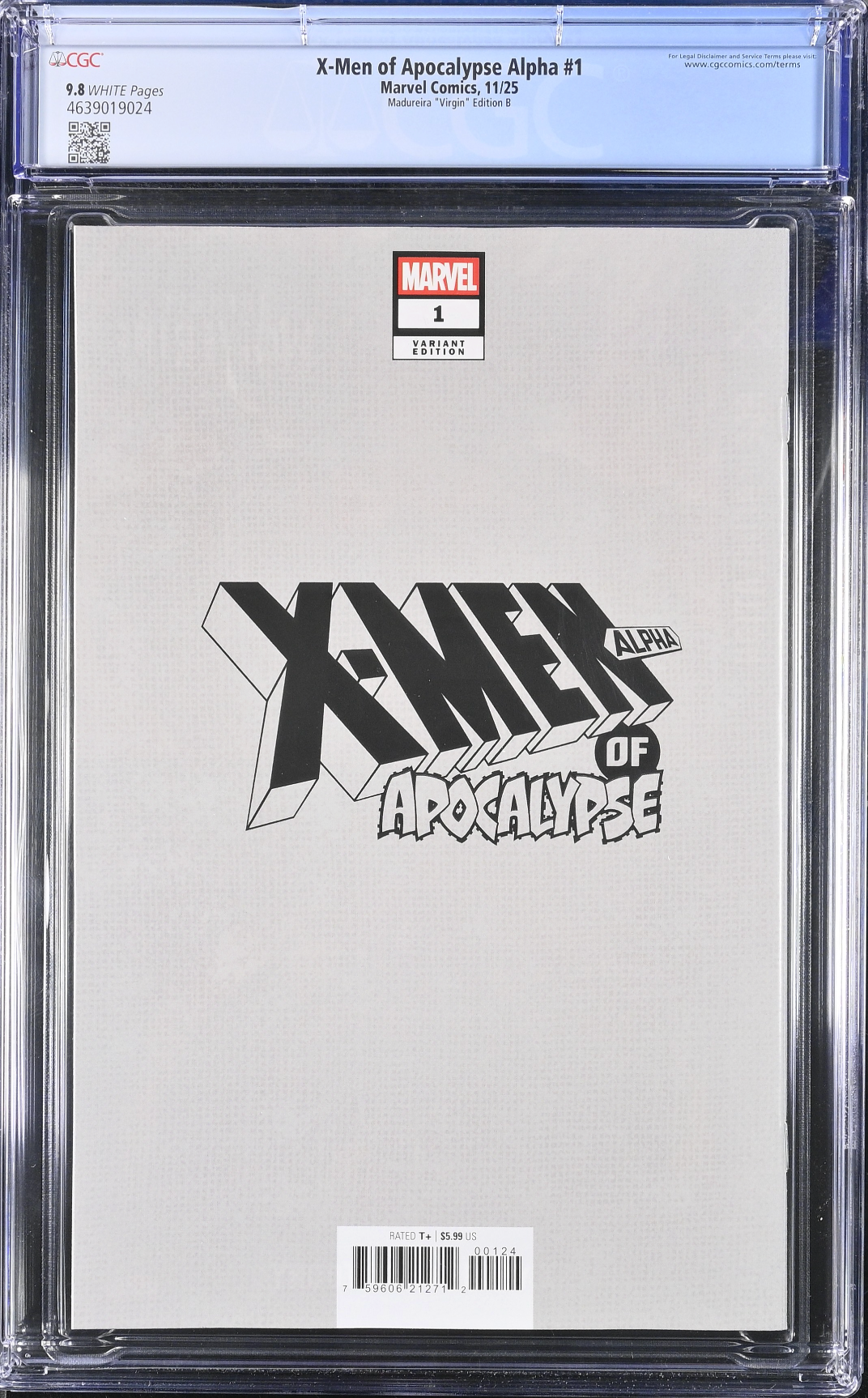 X-Men of Apocalypse Alpha #1 Madureira 1:200 Spot Color Bloody Virgin Retailer Incentive Variant CGC 9.8