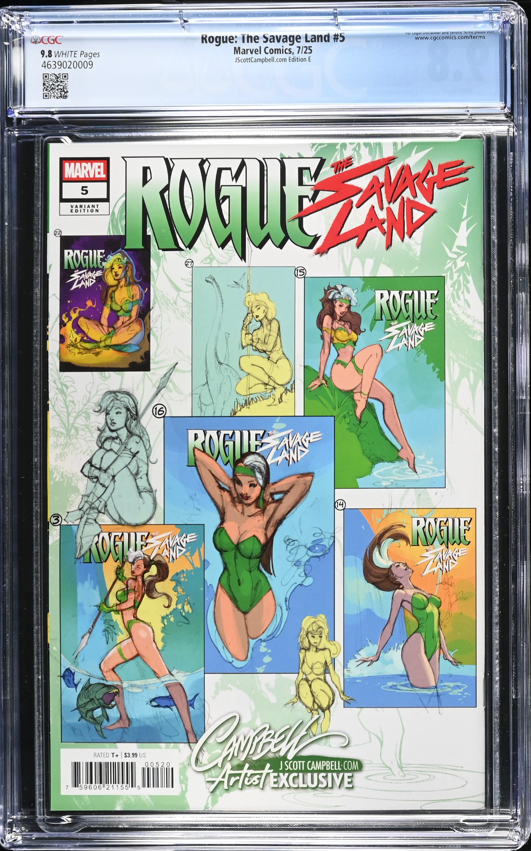 Rogue: The Savage Land #5 Campbell Exclusive E - "Gazing Rogue" - CGC 9.8