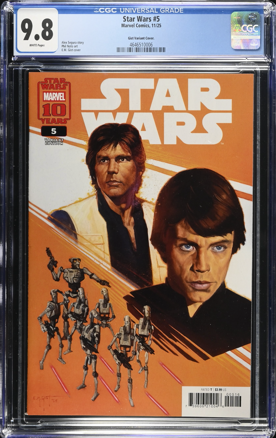 Star Wars #5 Gist 1:25 Retailer Incentive Variant CGC 9.8